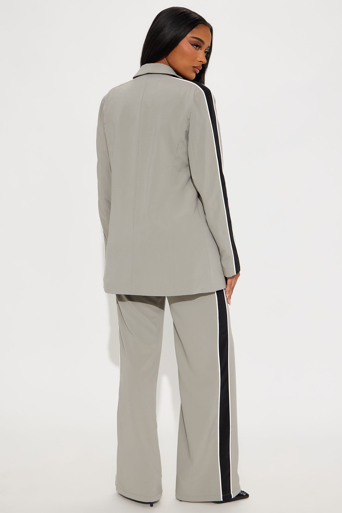 Always Focused Blazer Pant Set - Light Grey - Image 4