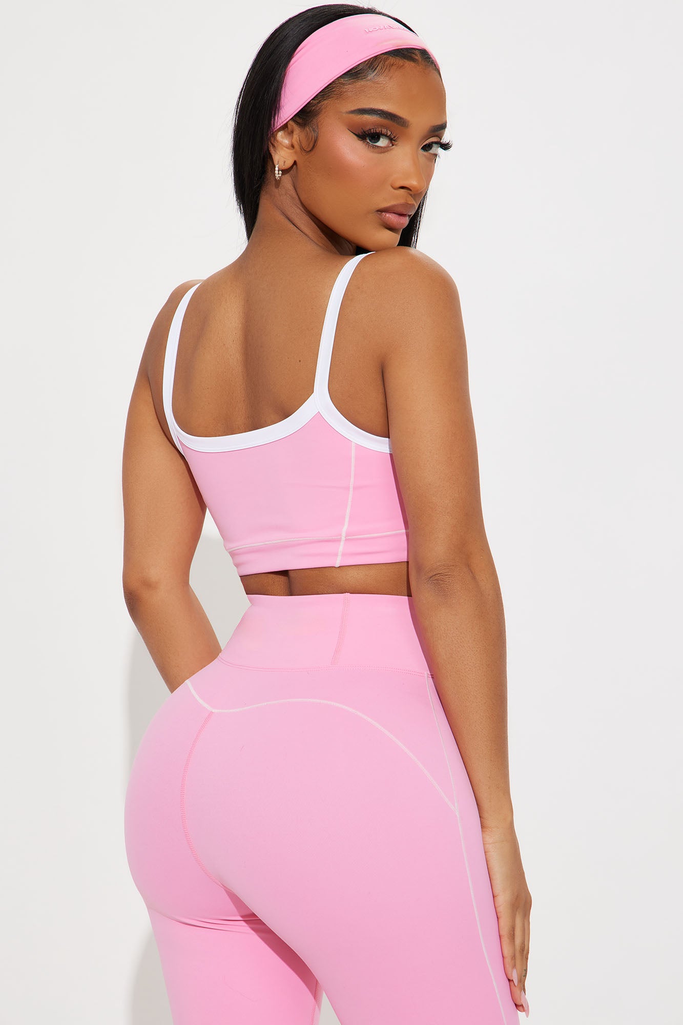 Passing Shot Sports Bra - Bubblegum Pink - Image 3
