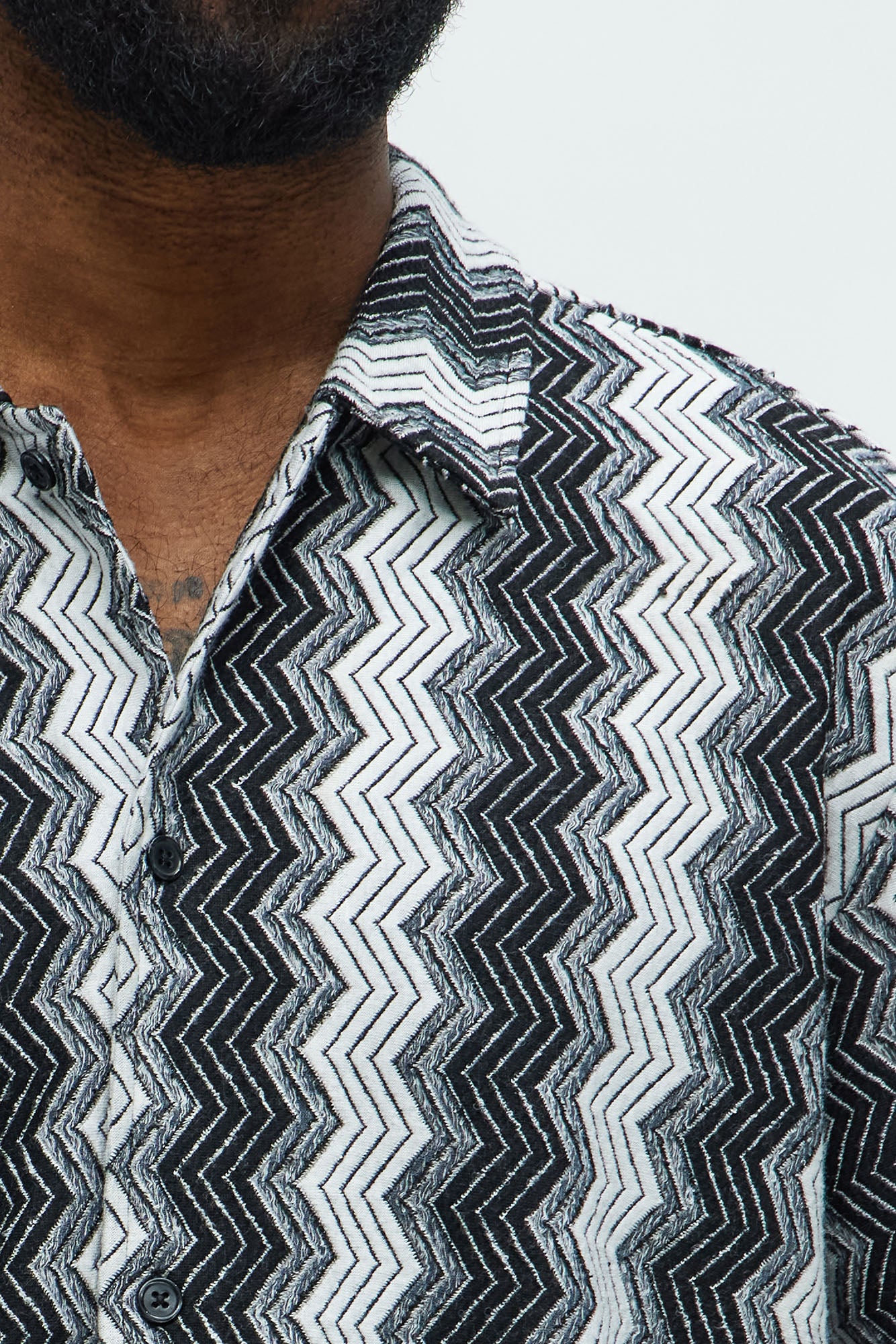 Outpost Zig Zag Short Sleeve Button Down - Cream/combo - Image 3