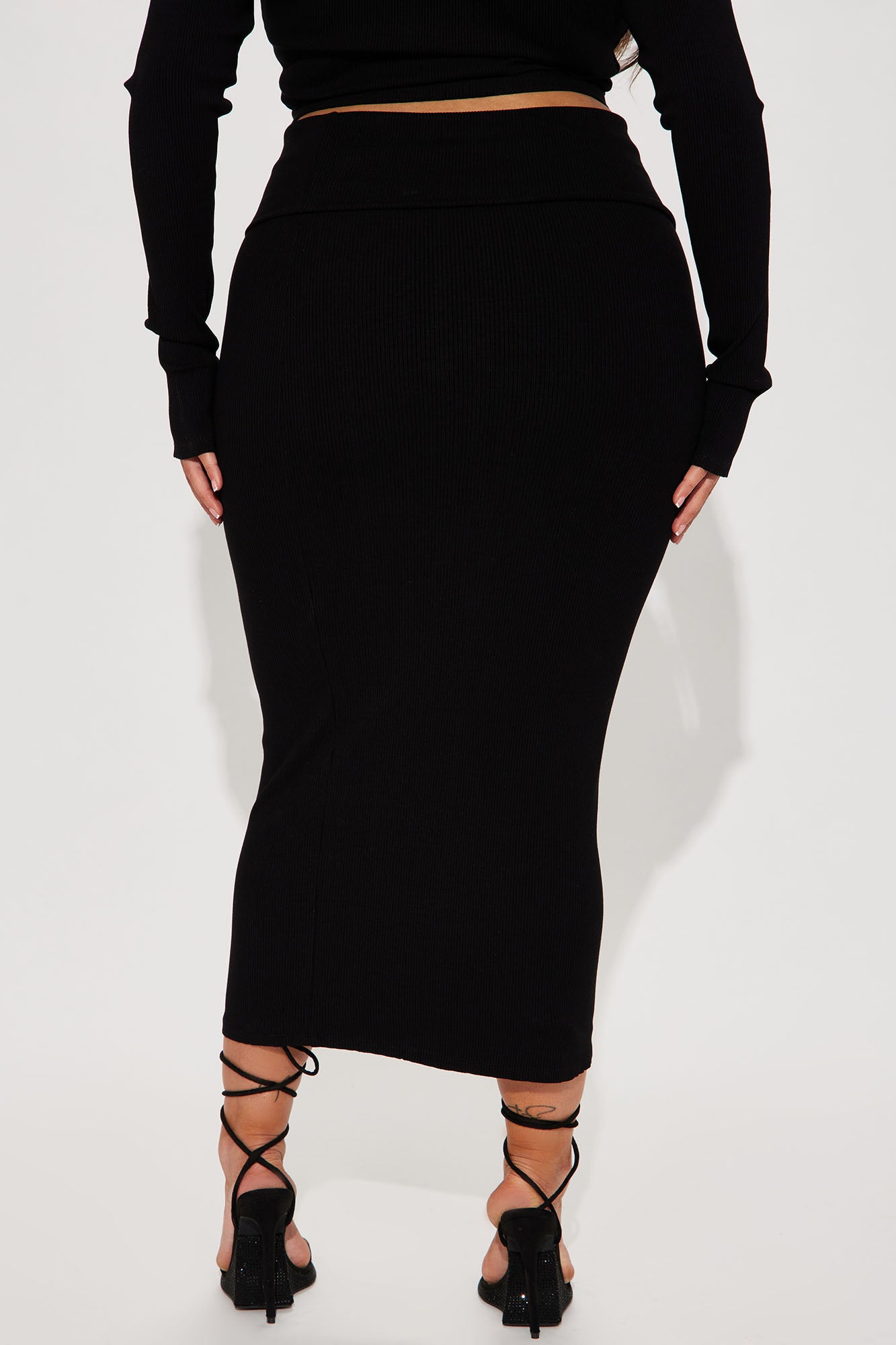Makena Snatched Maxi Skirt - Black - Image 7