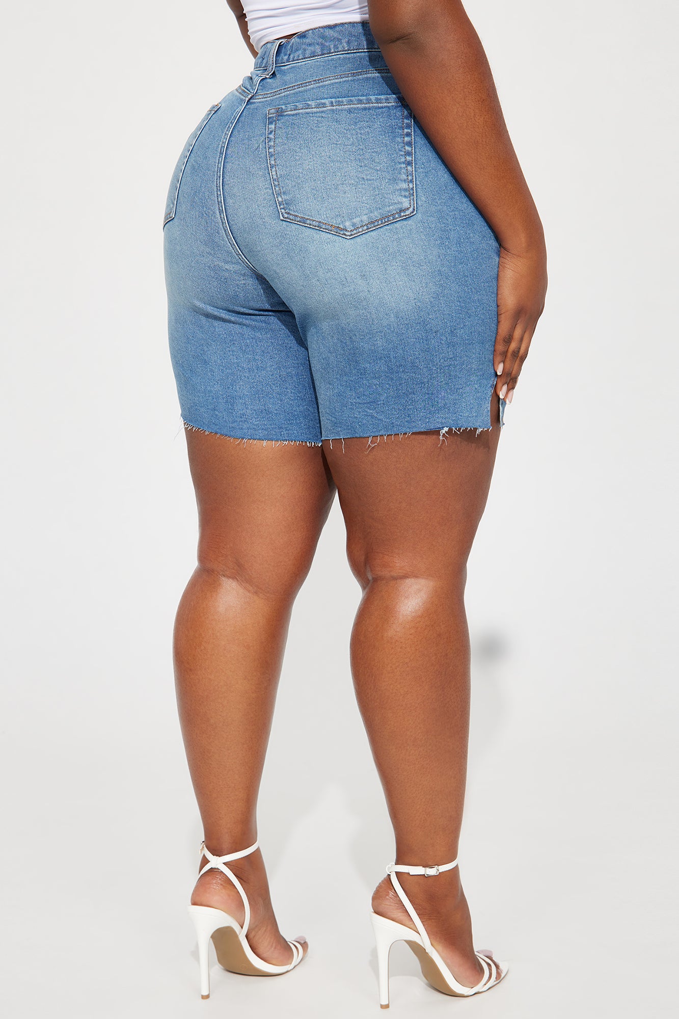 Everything's Good Super Stretch Denim Bermudas - Medium Blue Wash - Image 7