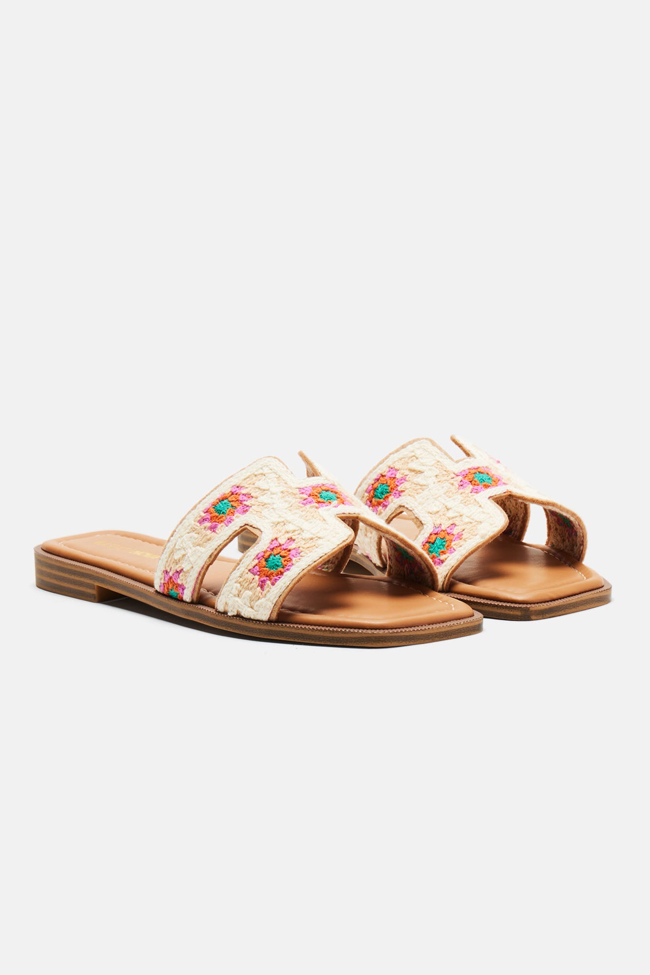 Vacation Is Calling Flat Sandals - Cream/combo - Image 5