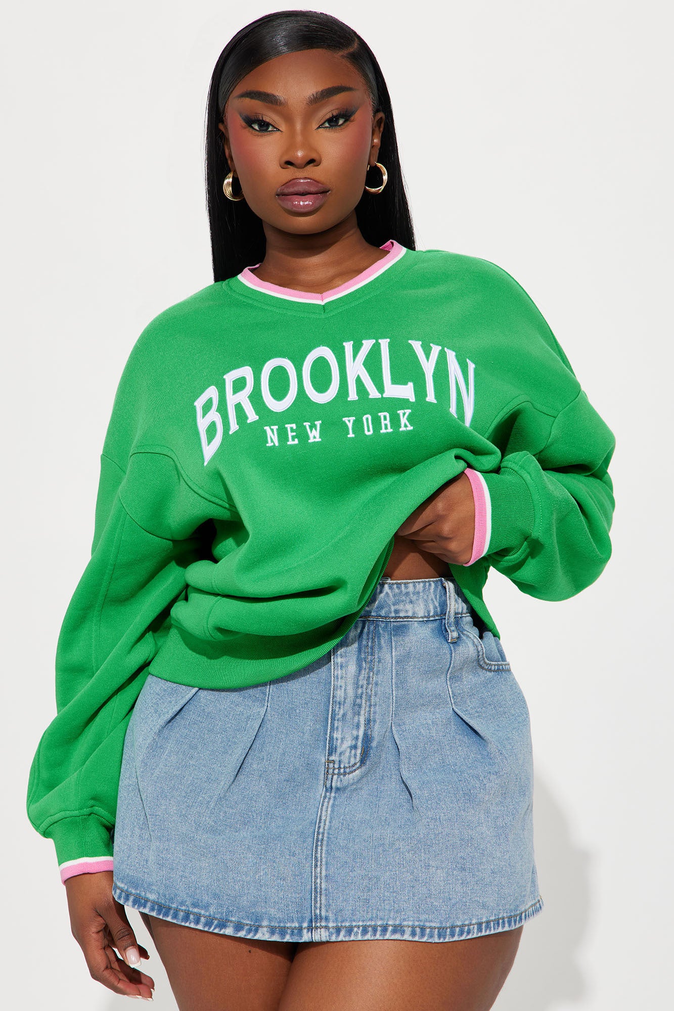 Brooklyn Athletic Sweatshirt - Kelly Green - Image 5