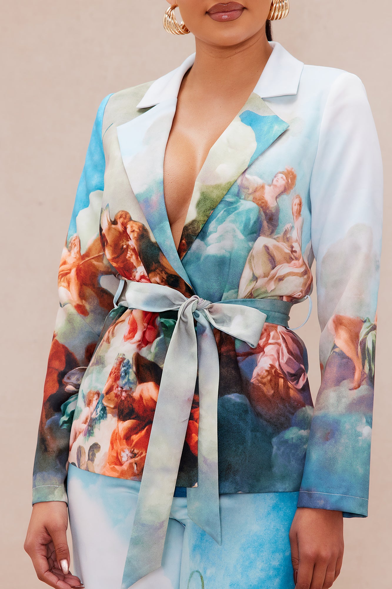Aphrodite Blazer Suit Set - Blue/combo - Image 3