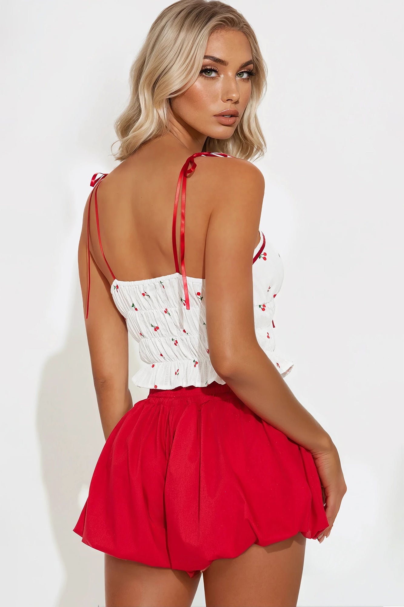 Cherry Days Cami Top - White/combo - Image 3