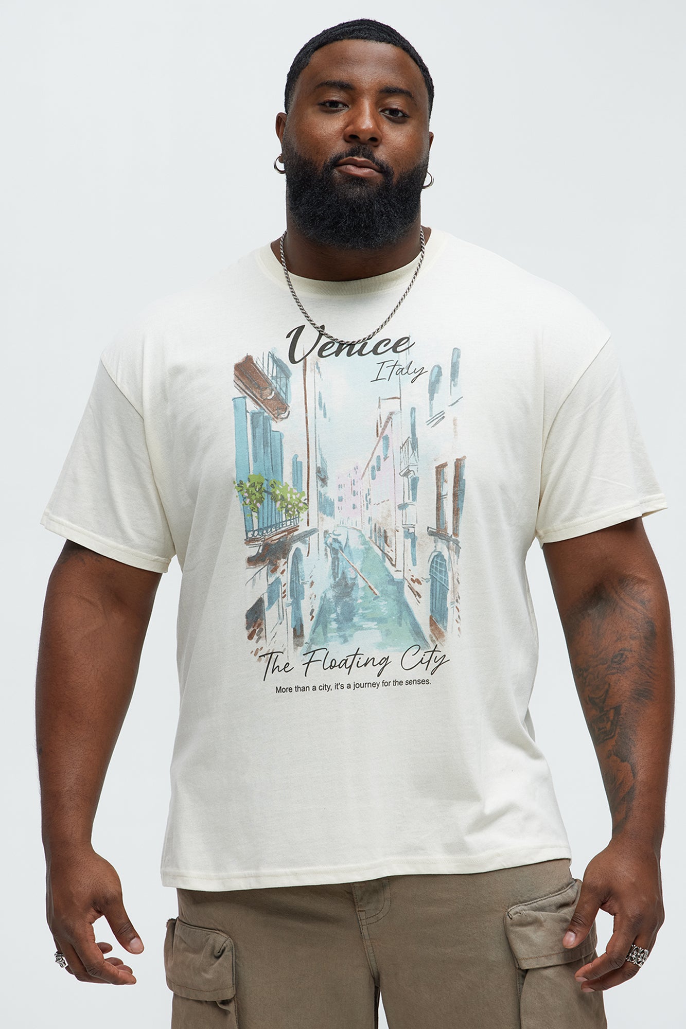 The Floating City Short Sleeve Tee - Natural - Image 4