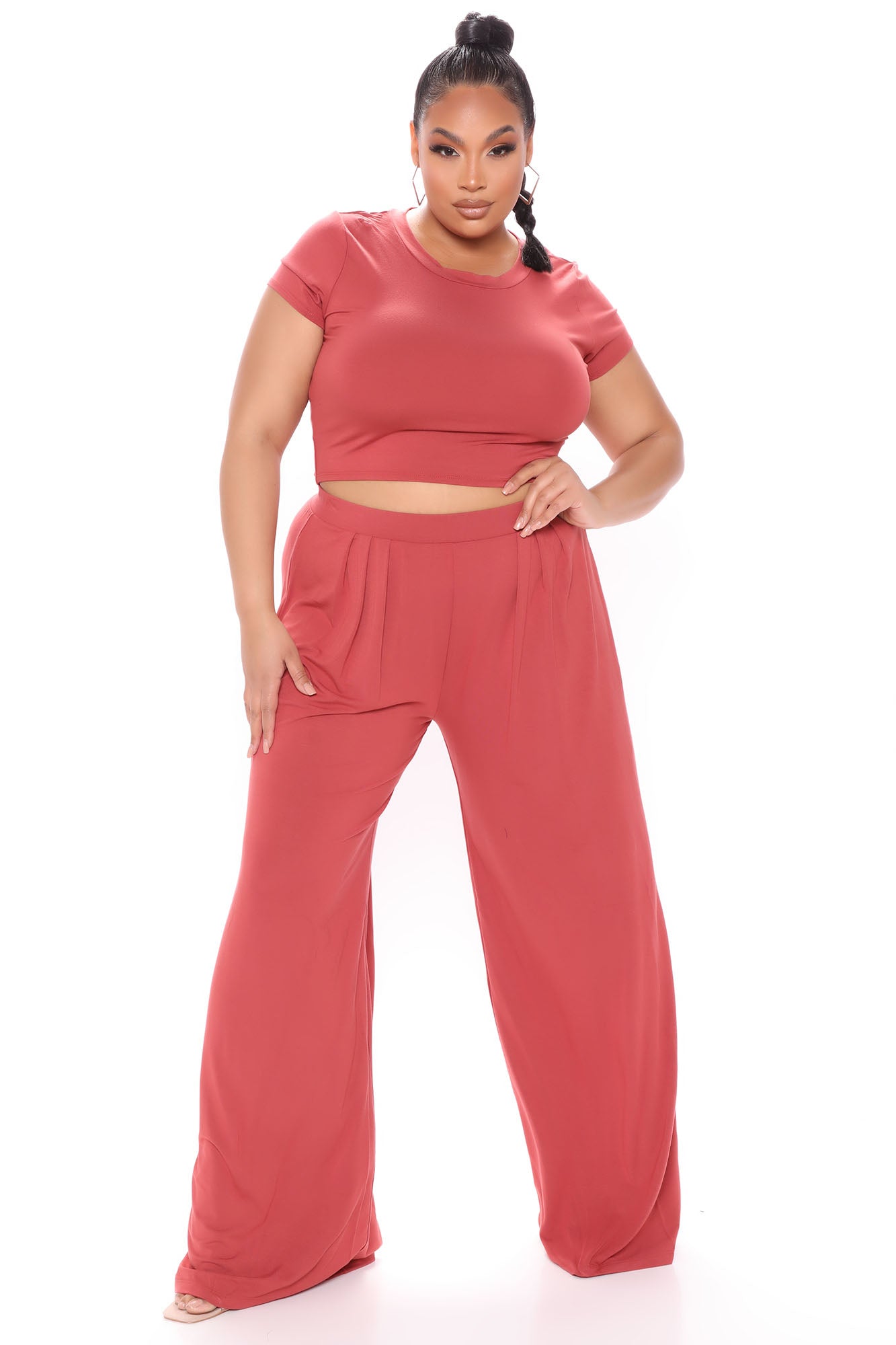 Chosen One Pant Set  - Marsala - Image 5