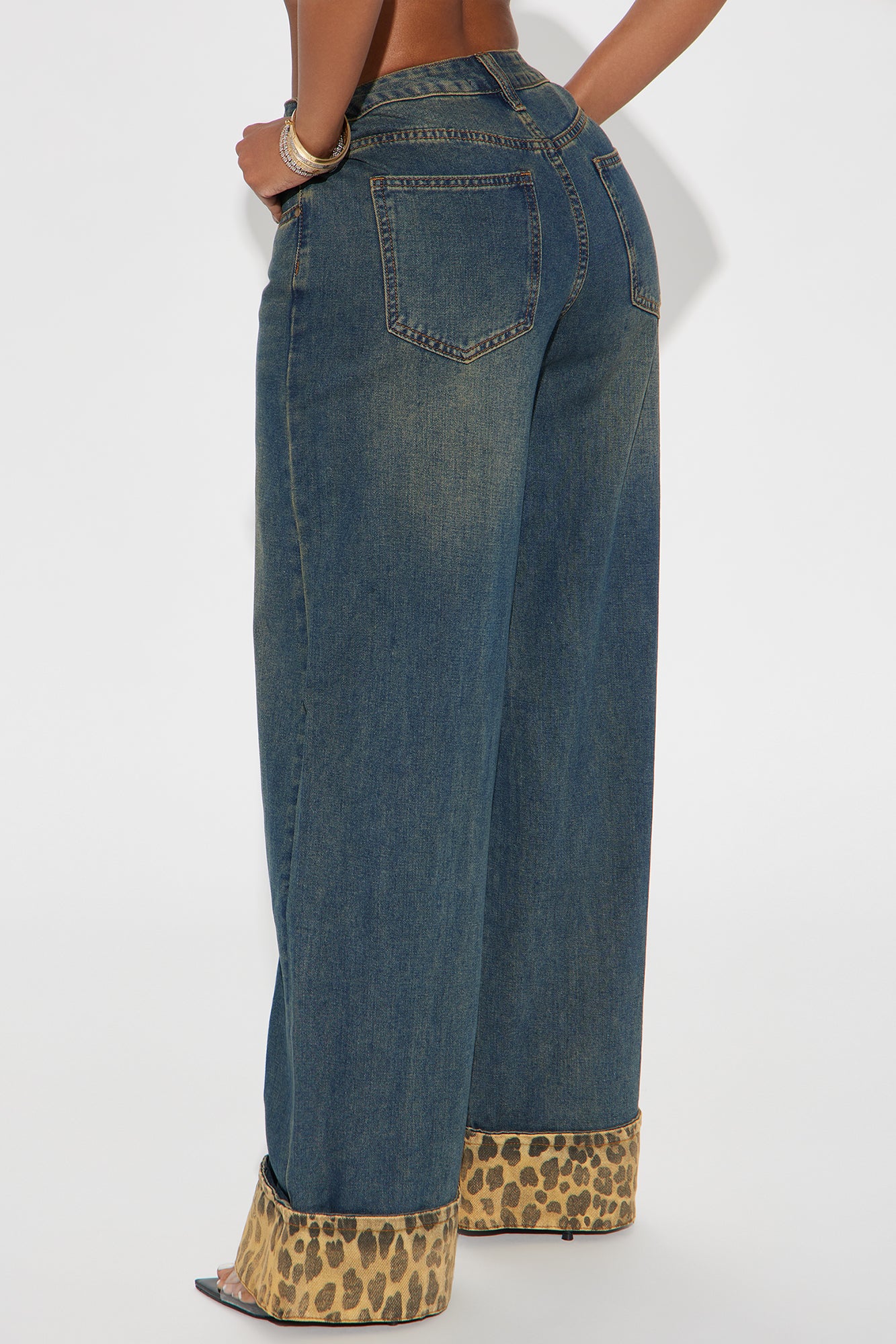 Prowling Around Non Stretch Cuffed Wide Leg Jeans - Vintage Wash - Image 3