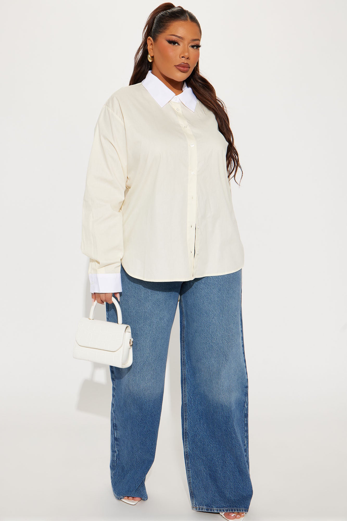 All Confidence Oversized Poplin Shirt - Butter Yellow - Image 4