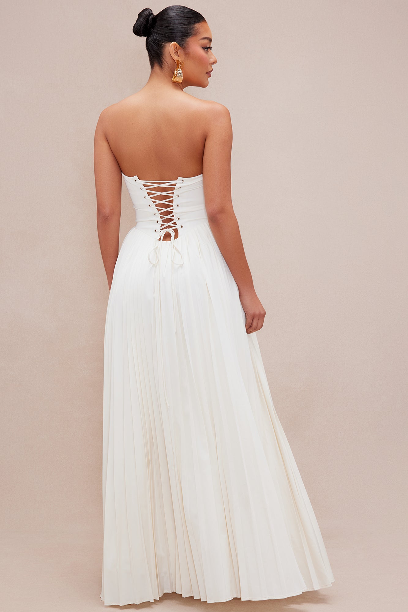 Addison Satin Gown - Cream - Image 5