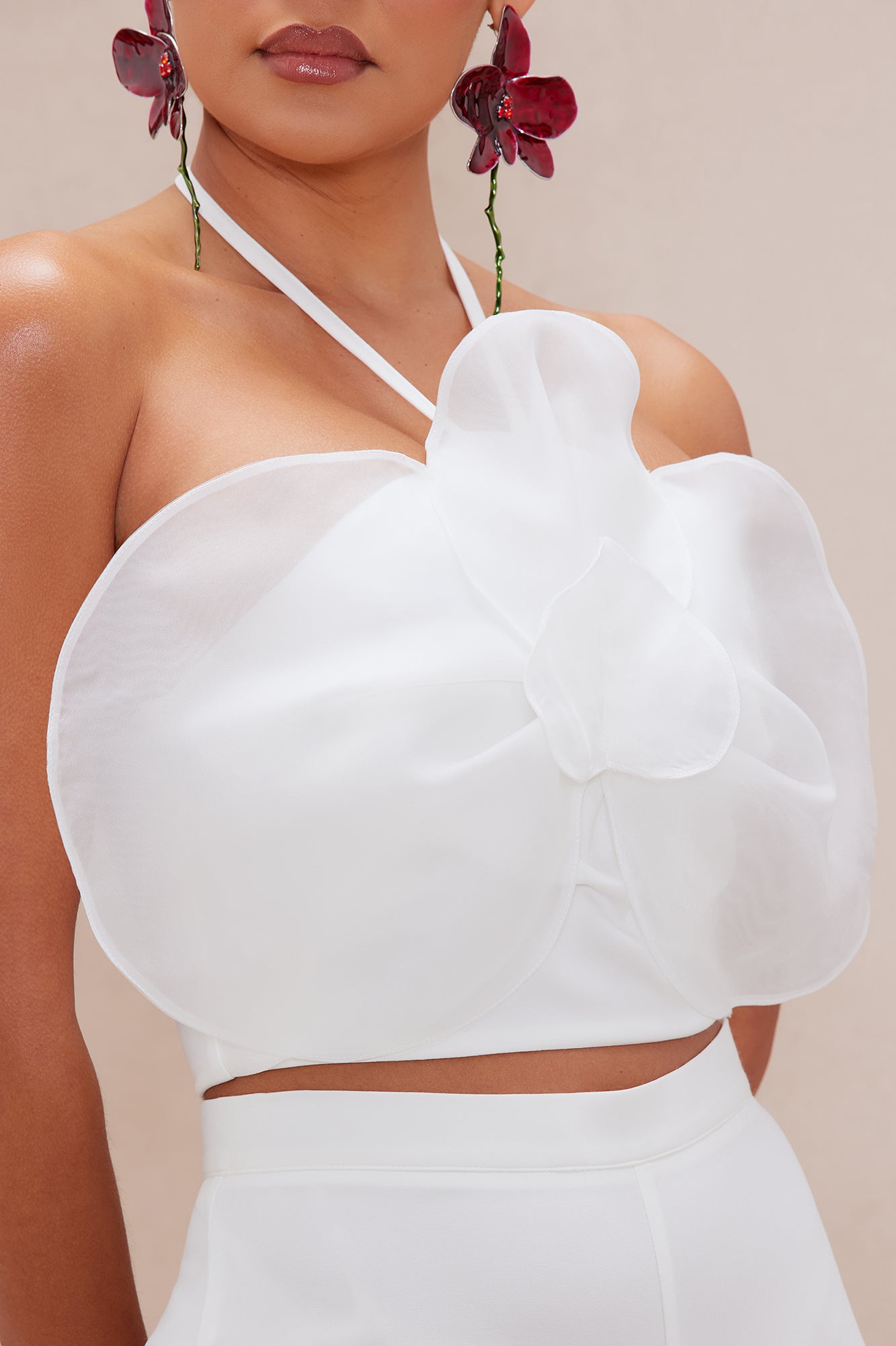 Samaria Wide Leg Pant Set - Ivory - Image 3