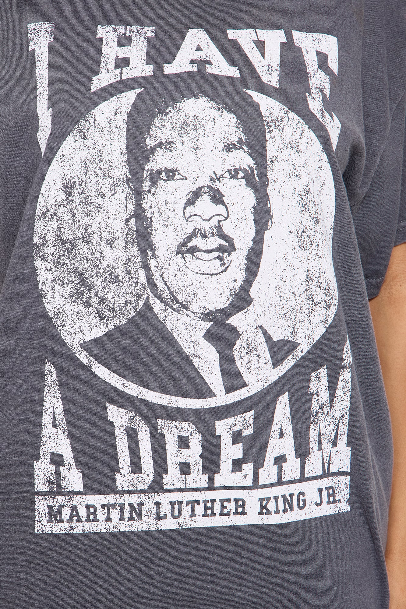 MLK I Have A Dream Washed Tee - Charcoal - Image 3