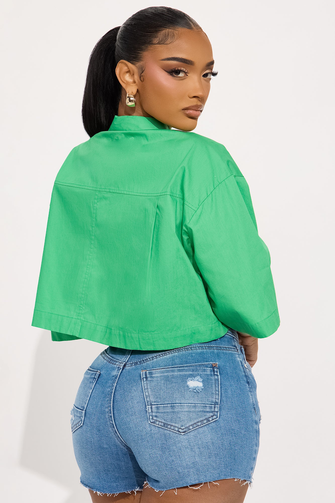 Busy Weekends Poplin Shirt - Kelly Green - Image 3