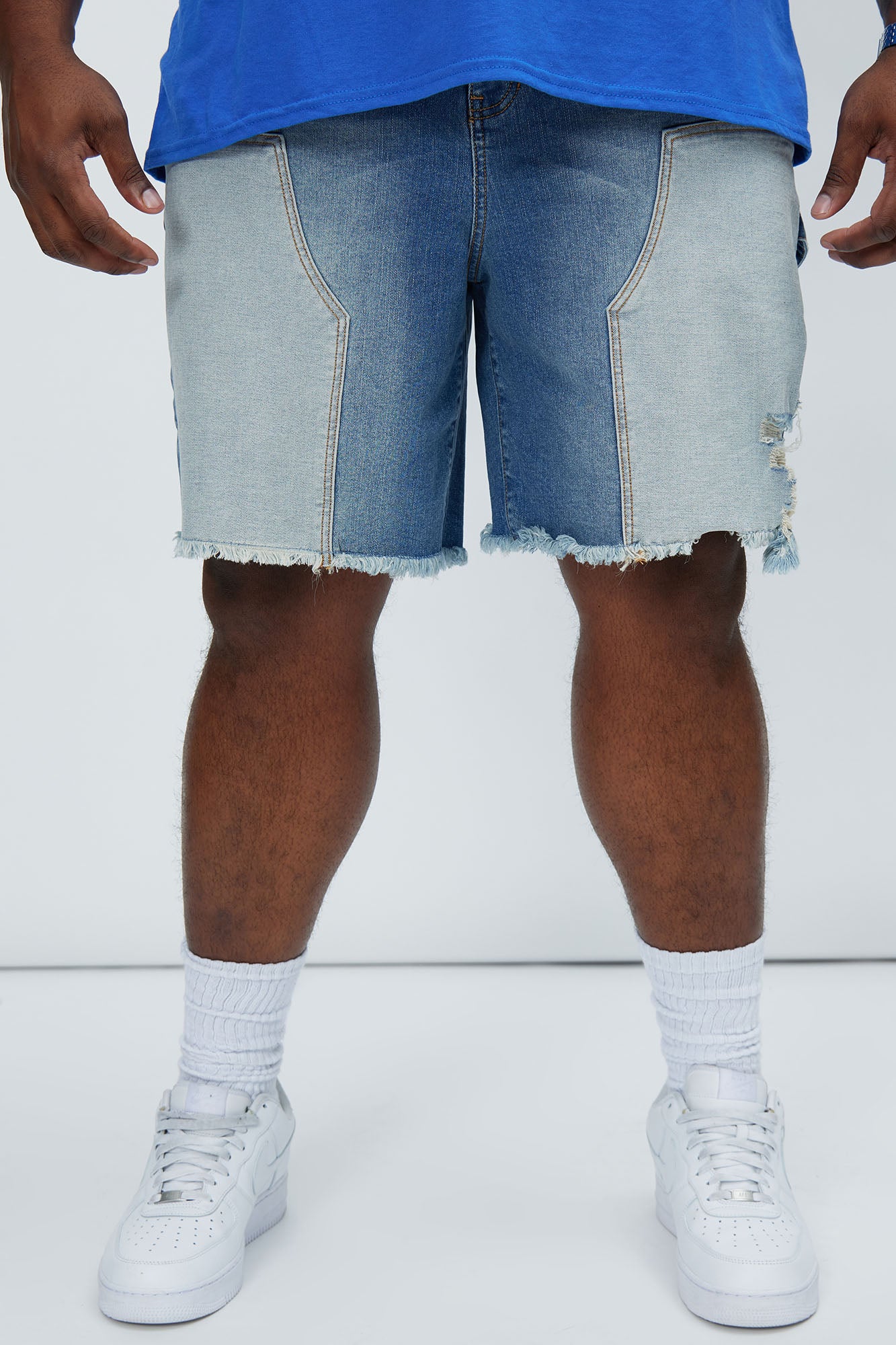 Braddy Carpenter Relaxed Shorts - Medium Wash - Image 5