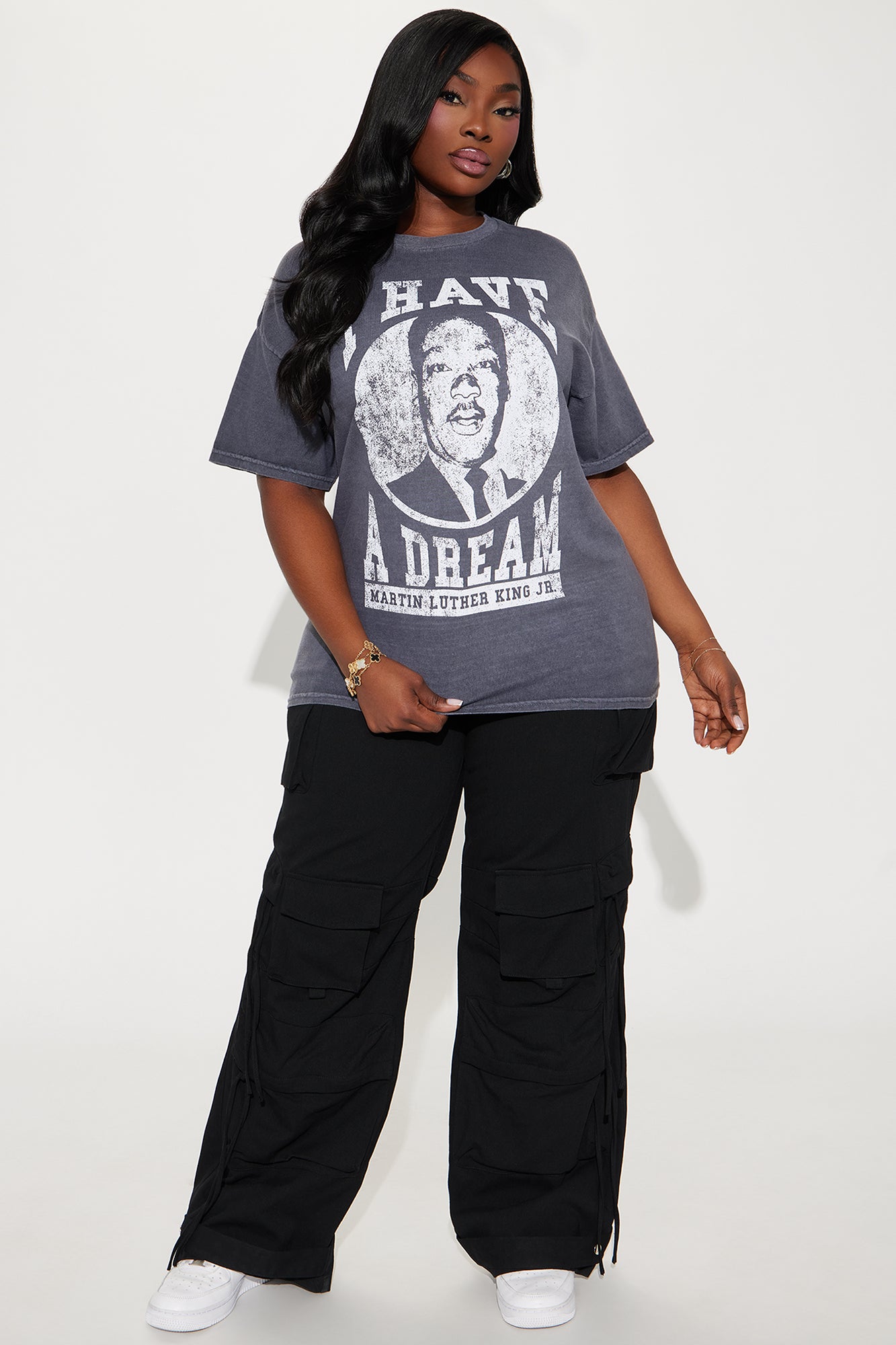 MLK I Have A Dream Washed Tee - Charcoal - Image 6