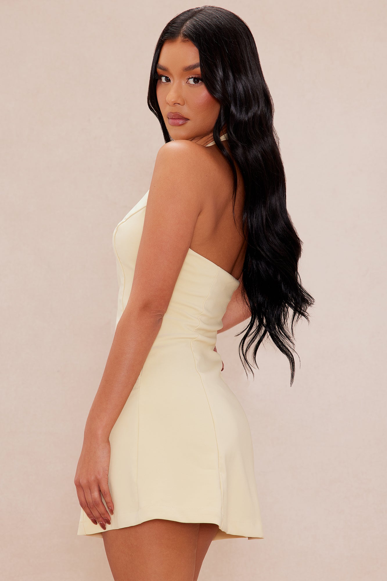 Melania Embellished Mini Dress - Yellow - Image 4
