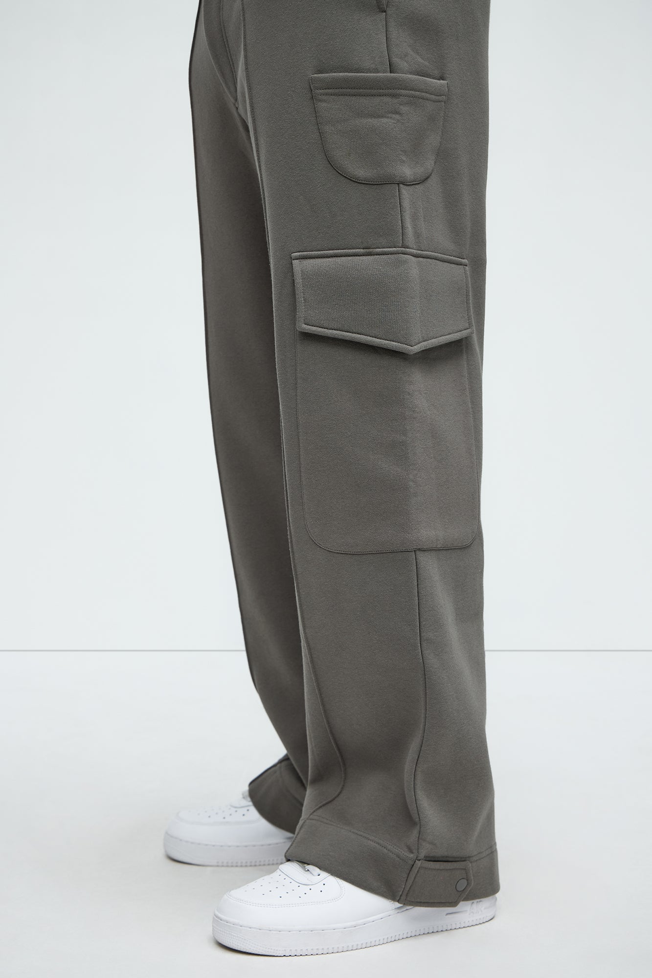 Tyson Baggy Cargo Sweatpants - Grey - Image 4