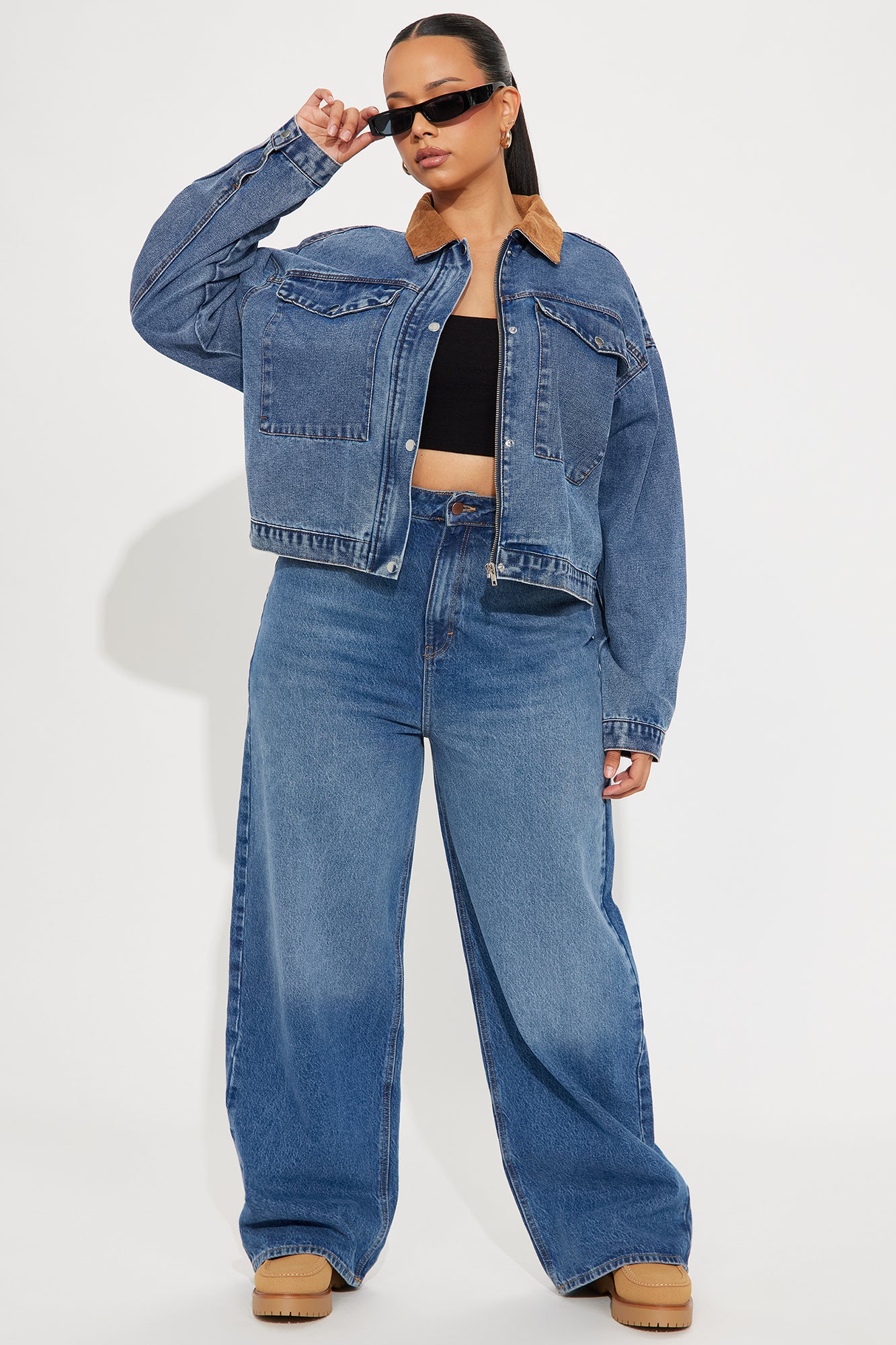 No More Drama Denim Barn Jacket - Medium Wash - Image 5