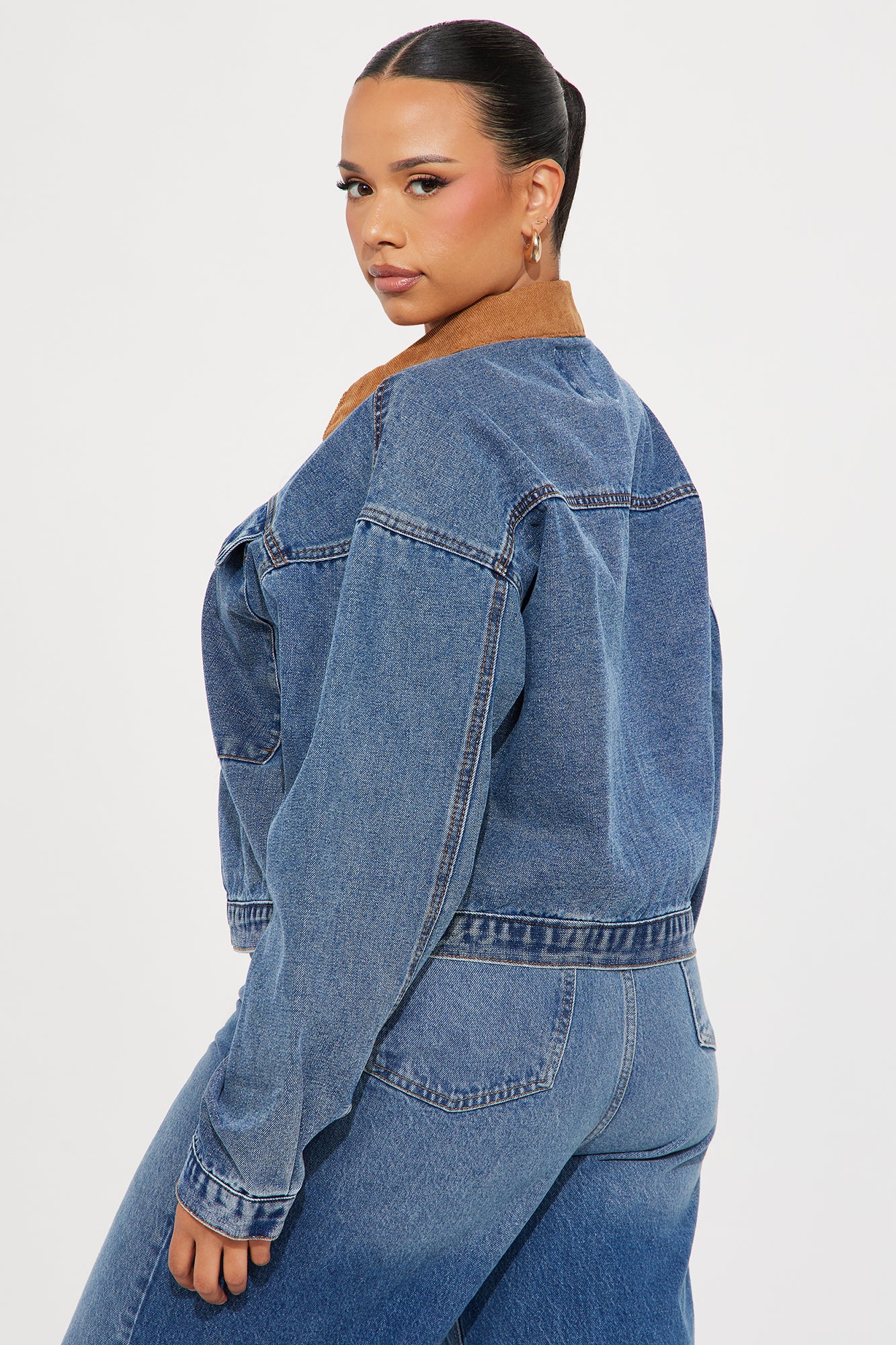 No More Drama Denim Barn Jacket - Medium Wash - Image 7