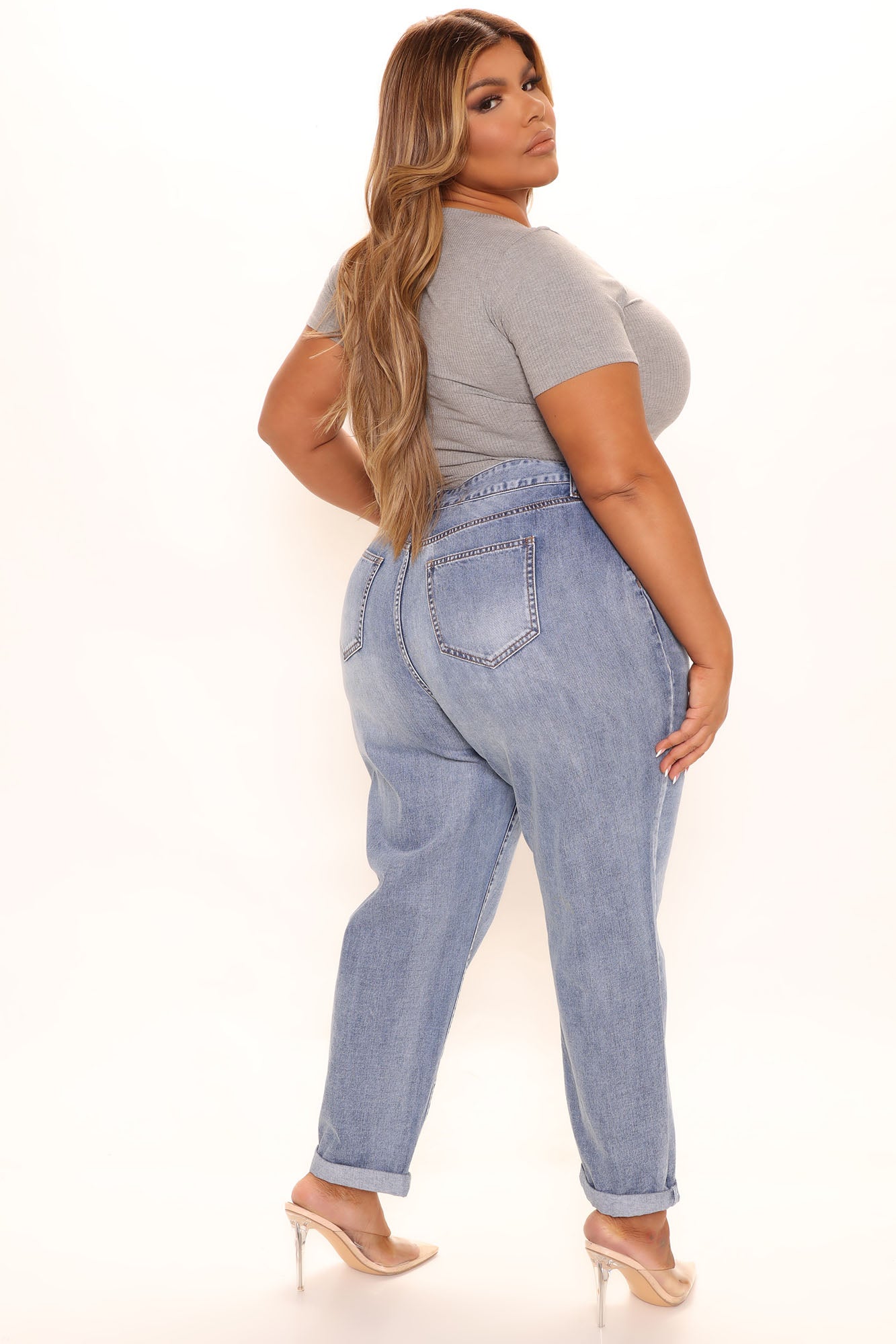 Aliza Ribbed Bodysuit - Heather Grey - Image 9