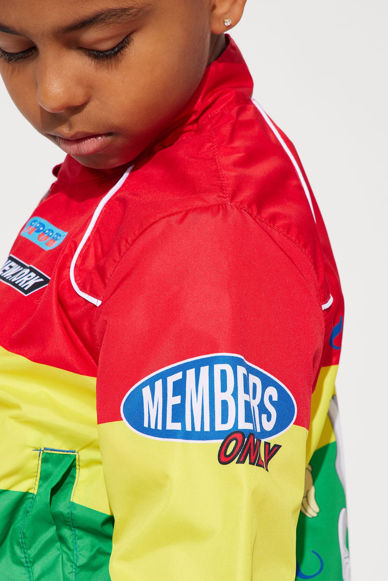 Mini Looney Tunes Colorblock Nylon Windbreaker - Red/combo - Image 5