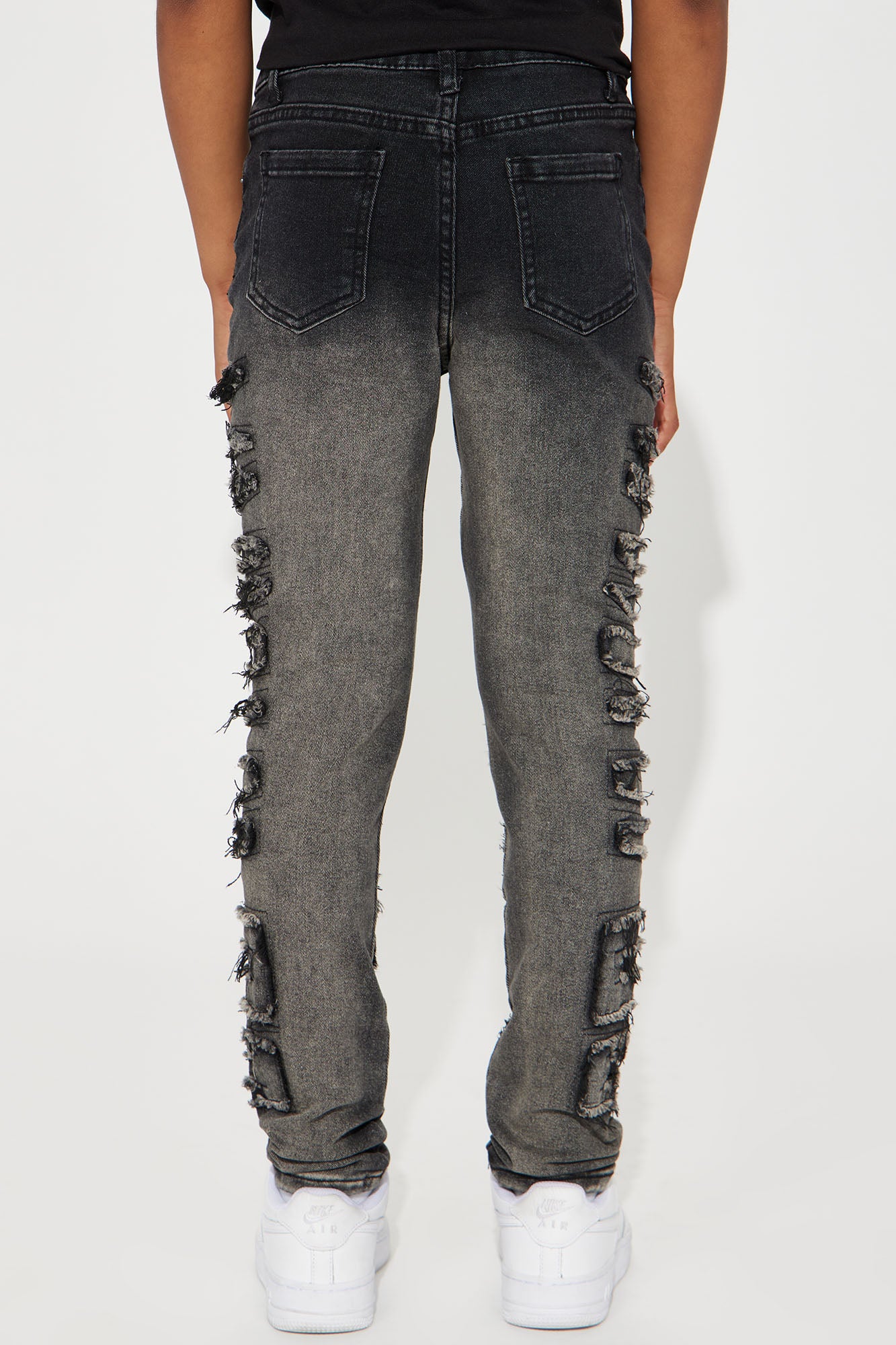 Mini Gradient Denim Skinny Jeans - Dark Wash - Image 3