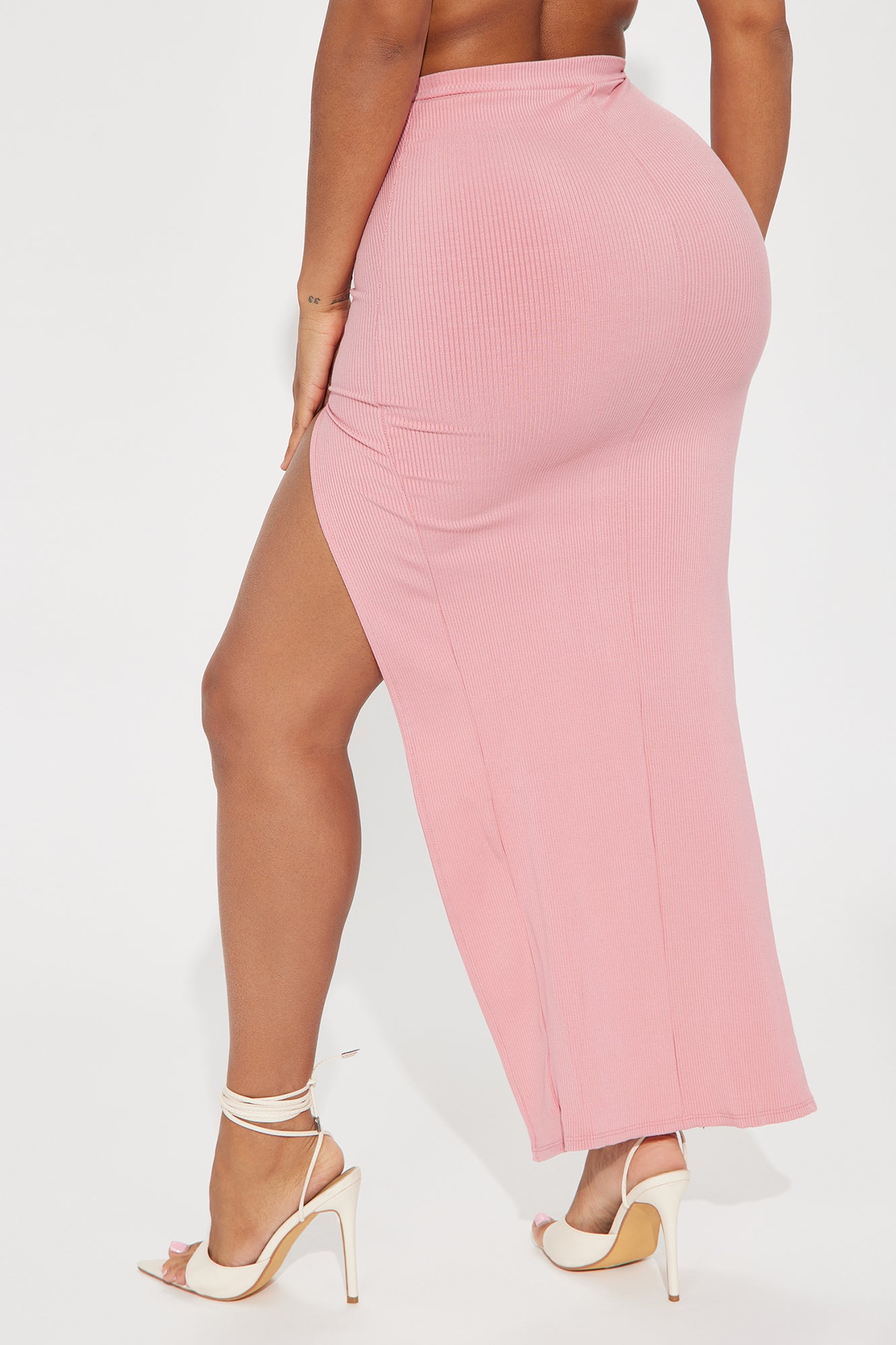 Abbey Snatched Maxi Skirt - Mauve - Image 3