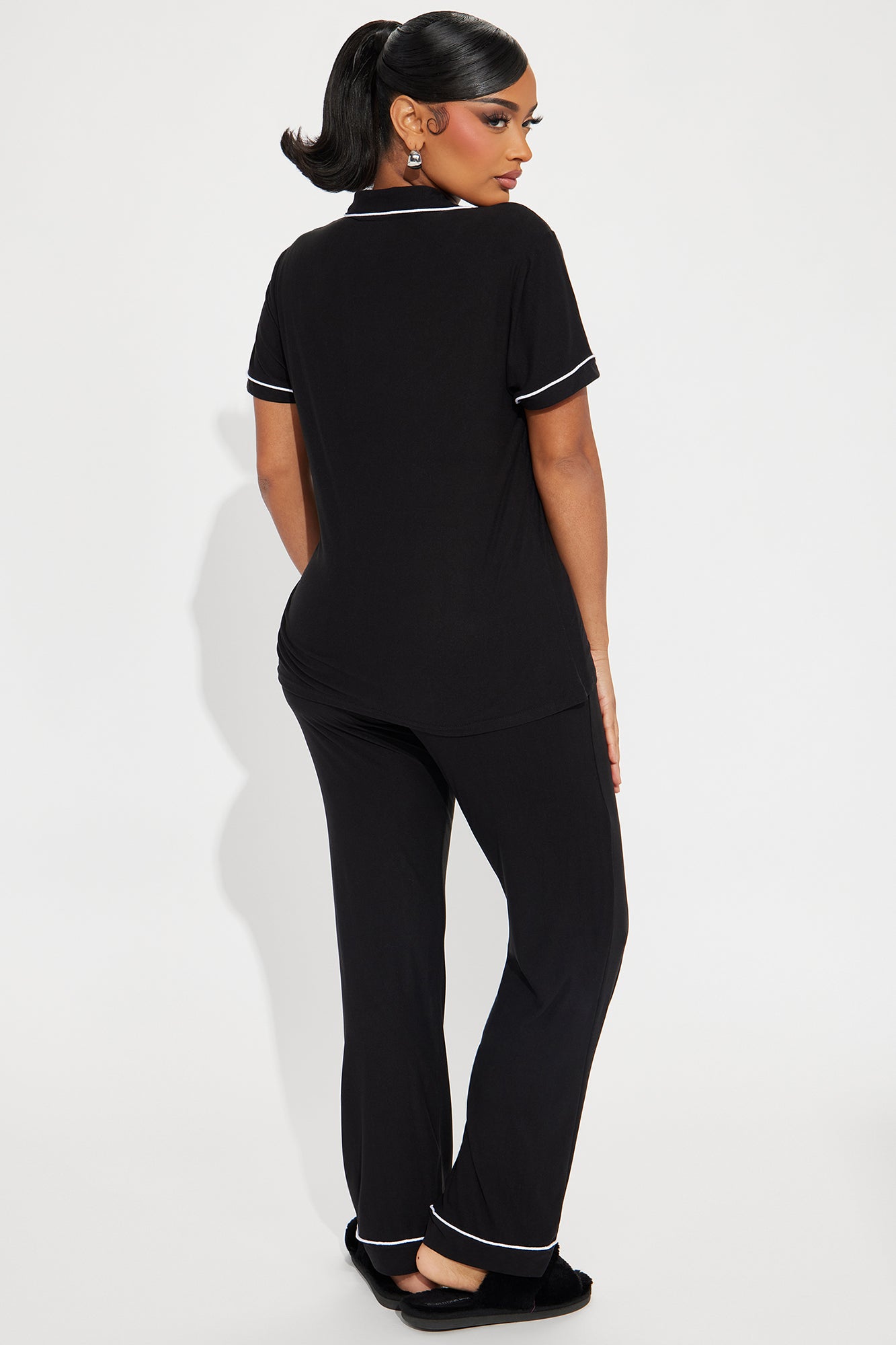 Wake Me When Its Happy Hour PJ Pant Set - Black - Image 4