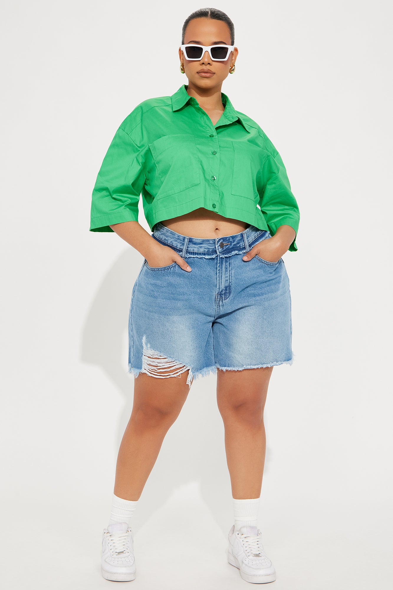 Busy Weekends Poplin Shirt - Kelly Green - Image 5