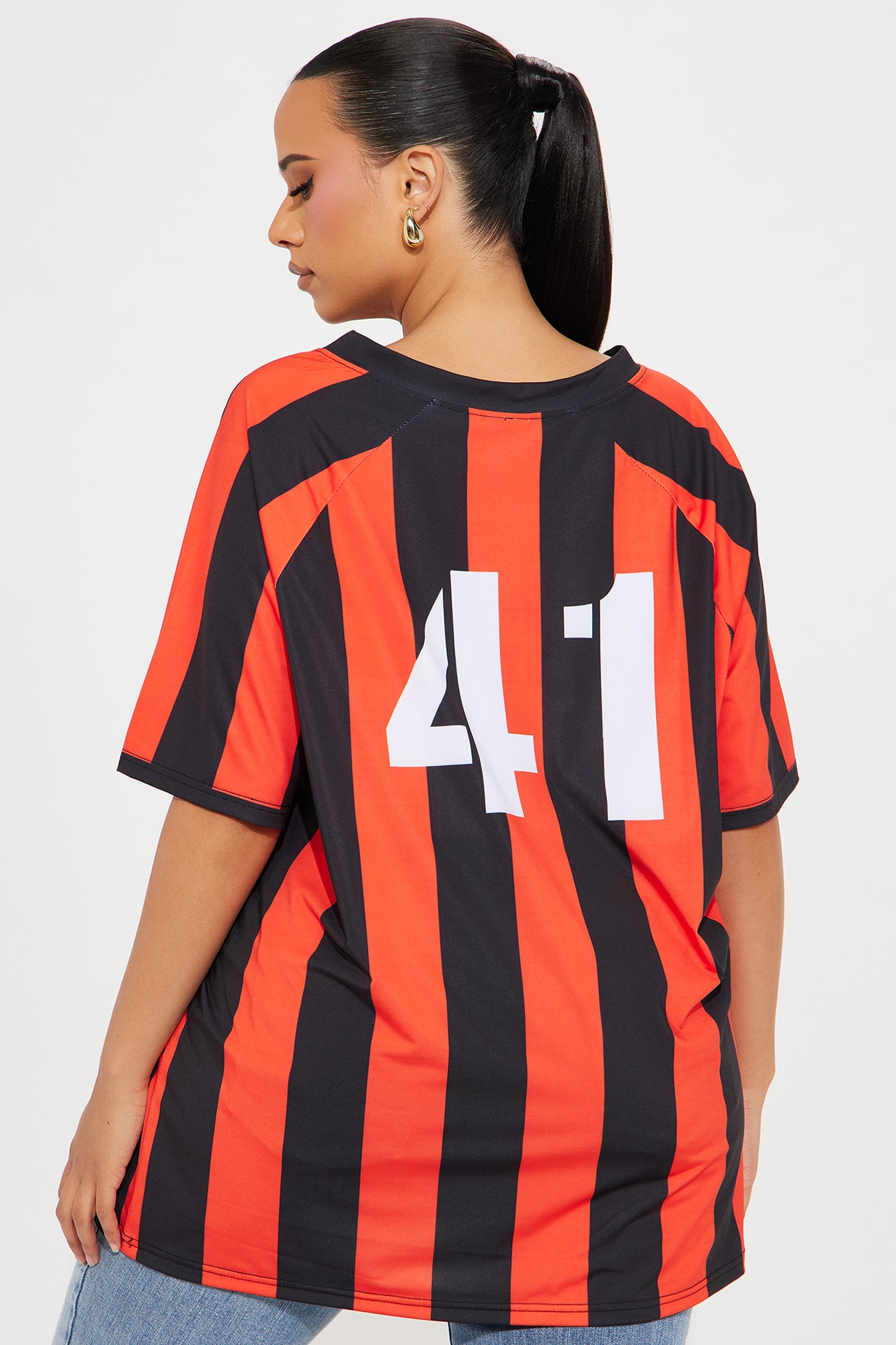 Jeep Wrangler Striped Jersey Tee - Red/Black - Image 8