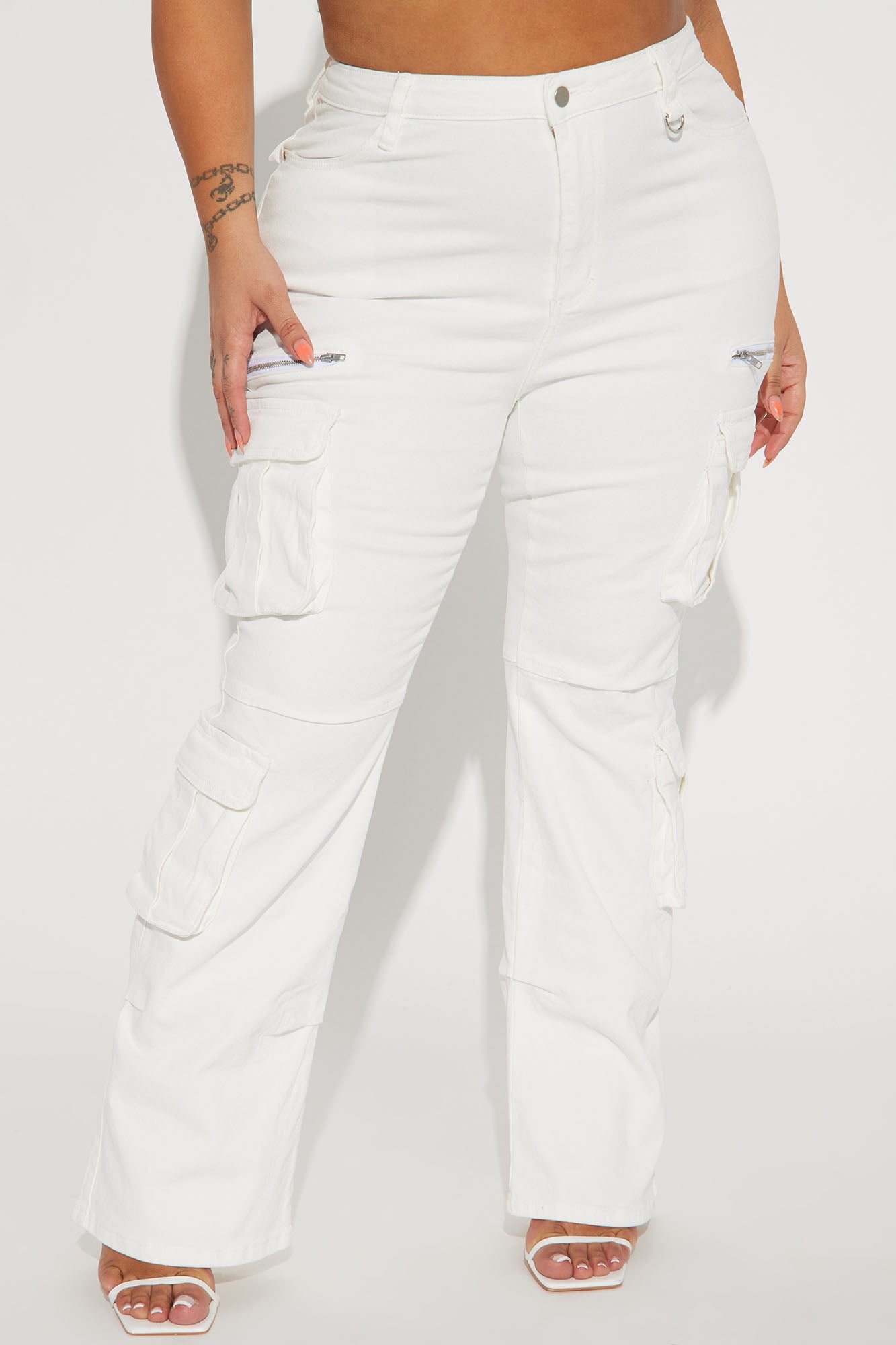 City Streets Stretch Cargo Jean - Ivory - Image 9