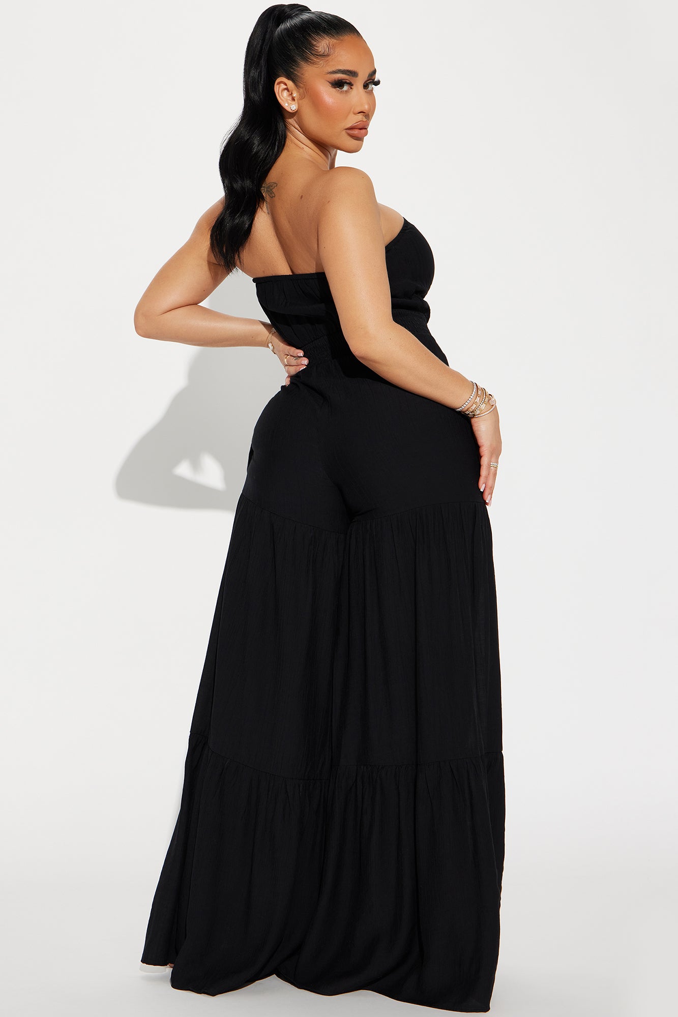 Talkin' Brunch Jumpsuit  - Black - Image 3