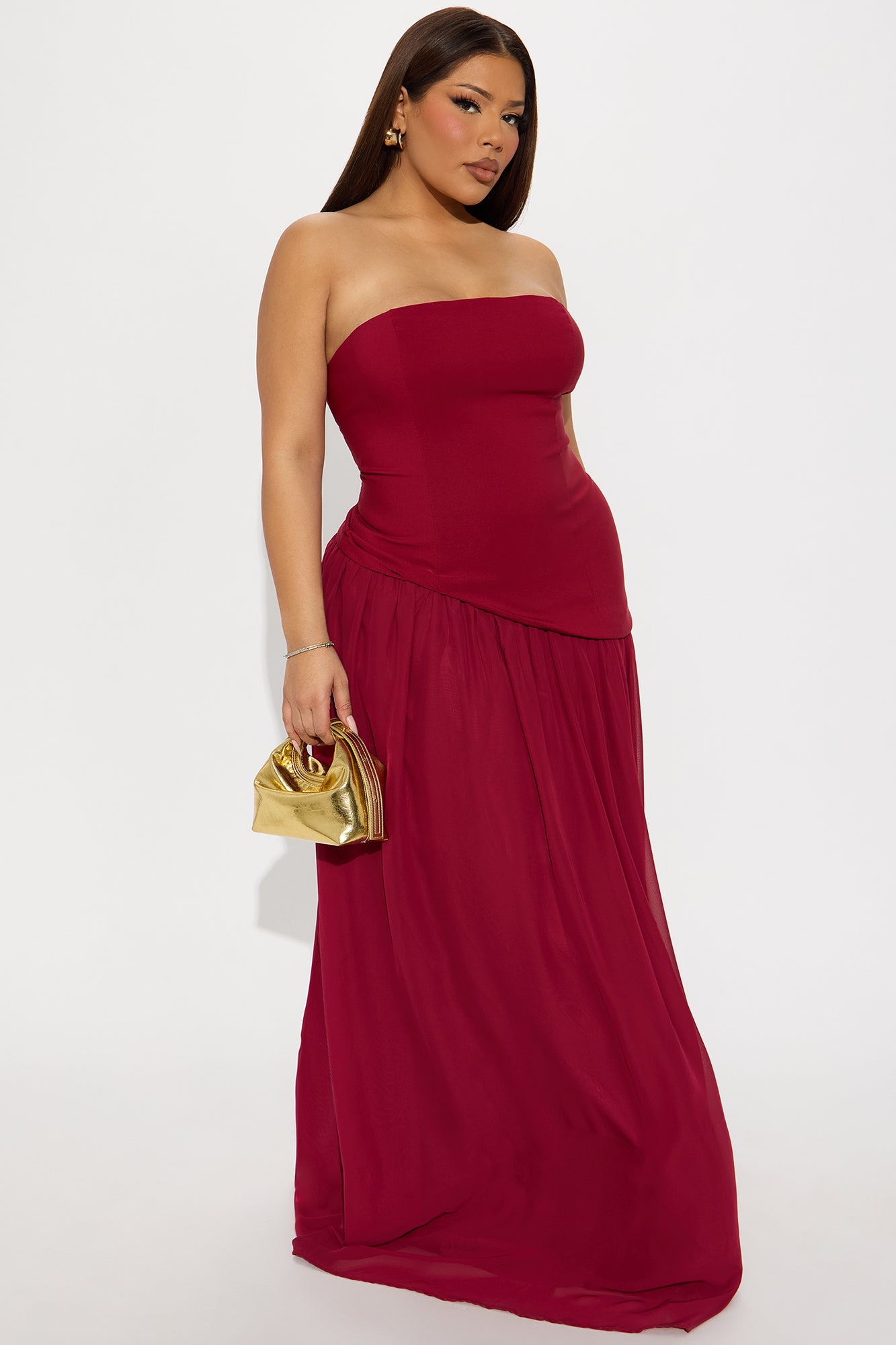 All You Wanted Gown - Burgundy - Image 4
