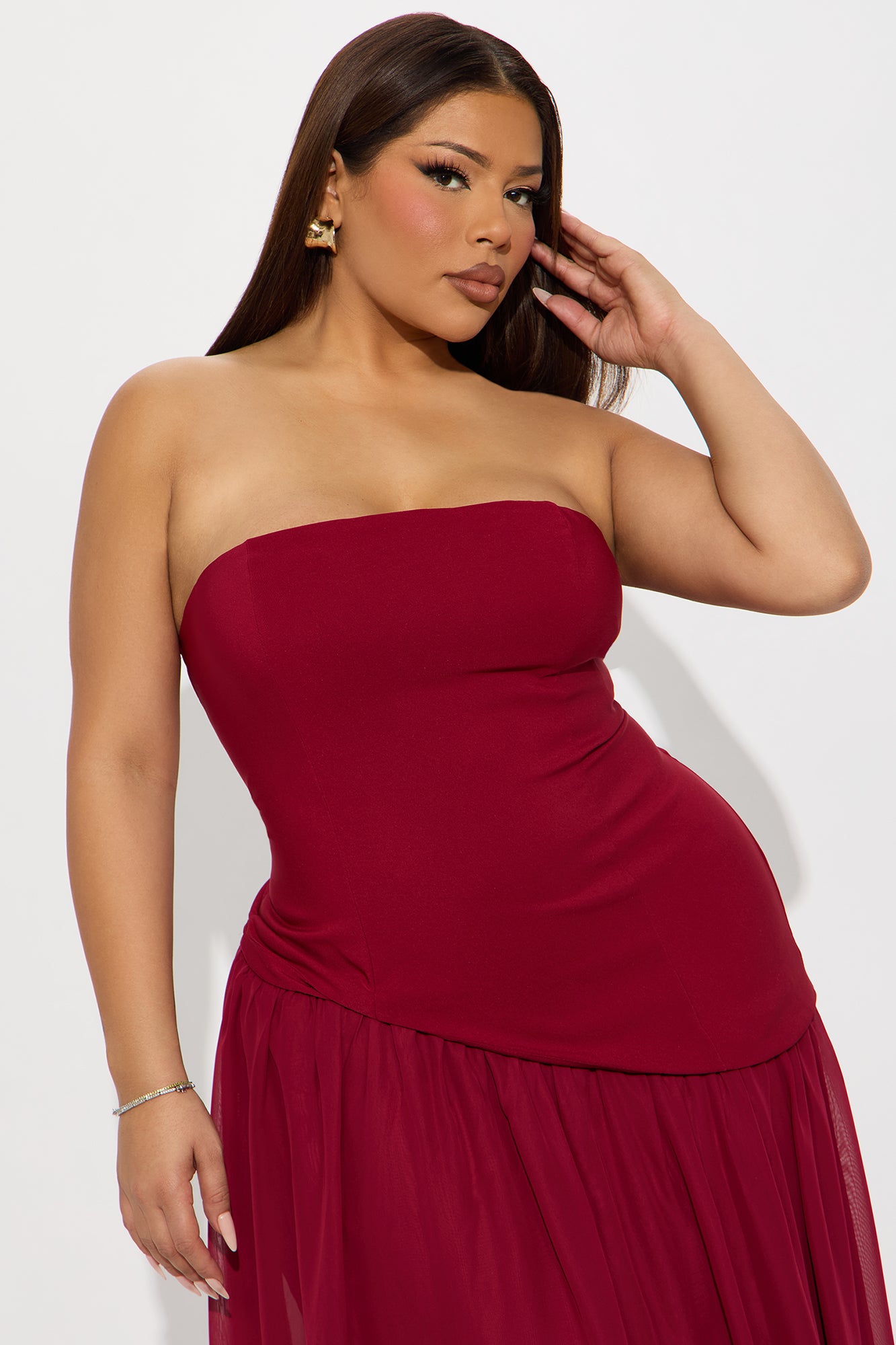 All You Wanted Gown - Burgundy - Image 5