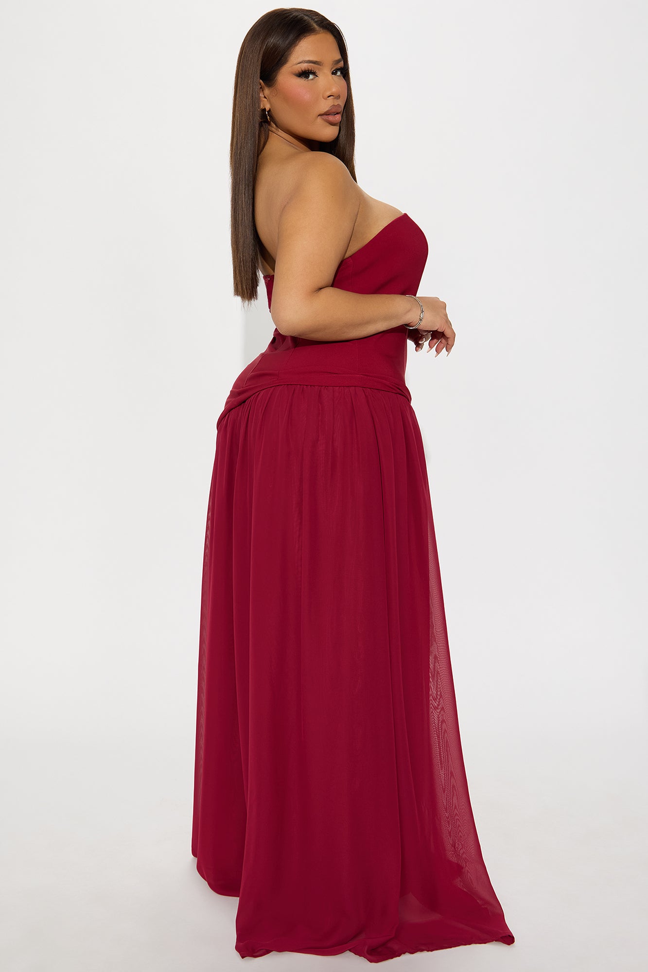 All You Wanted Gown - Burgundy - Image 6