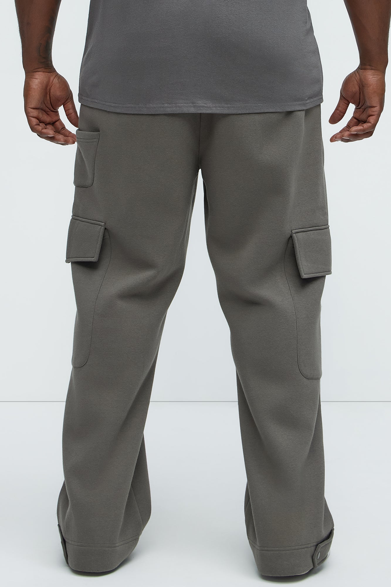 Tyson Baggy Cargo Sweatpants - Grey - Image 9