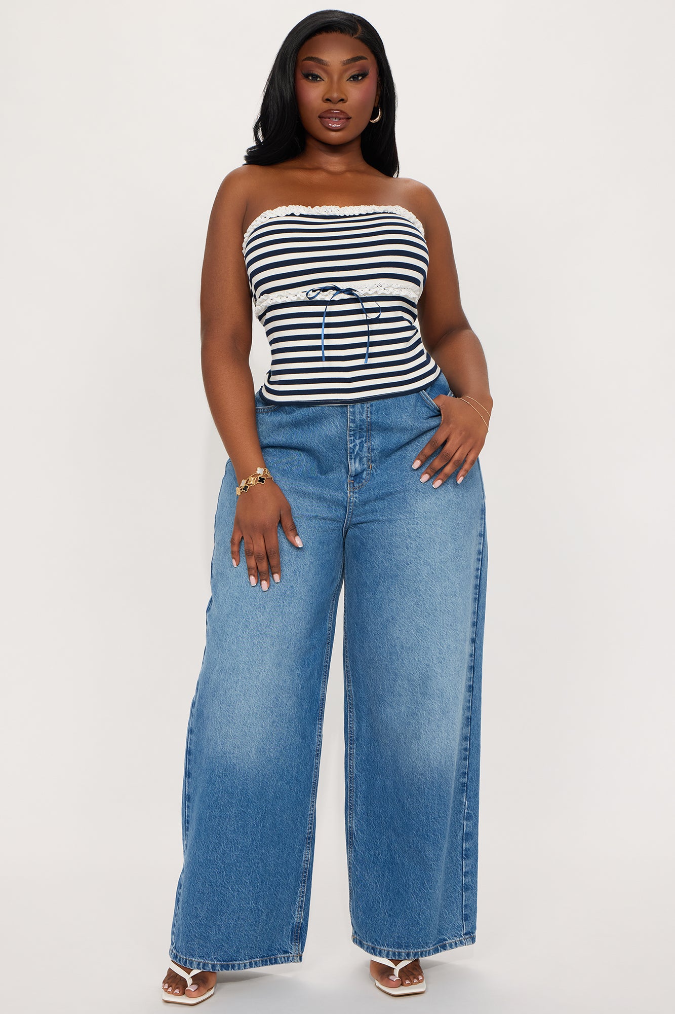 Boat Day Tube Top - Navy/combo - Image 5