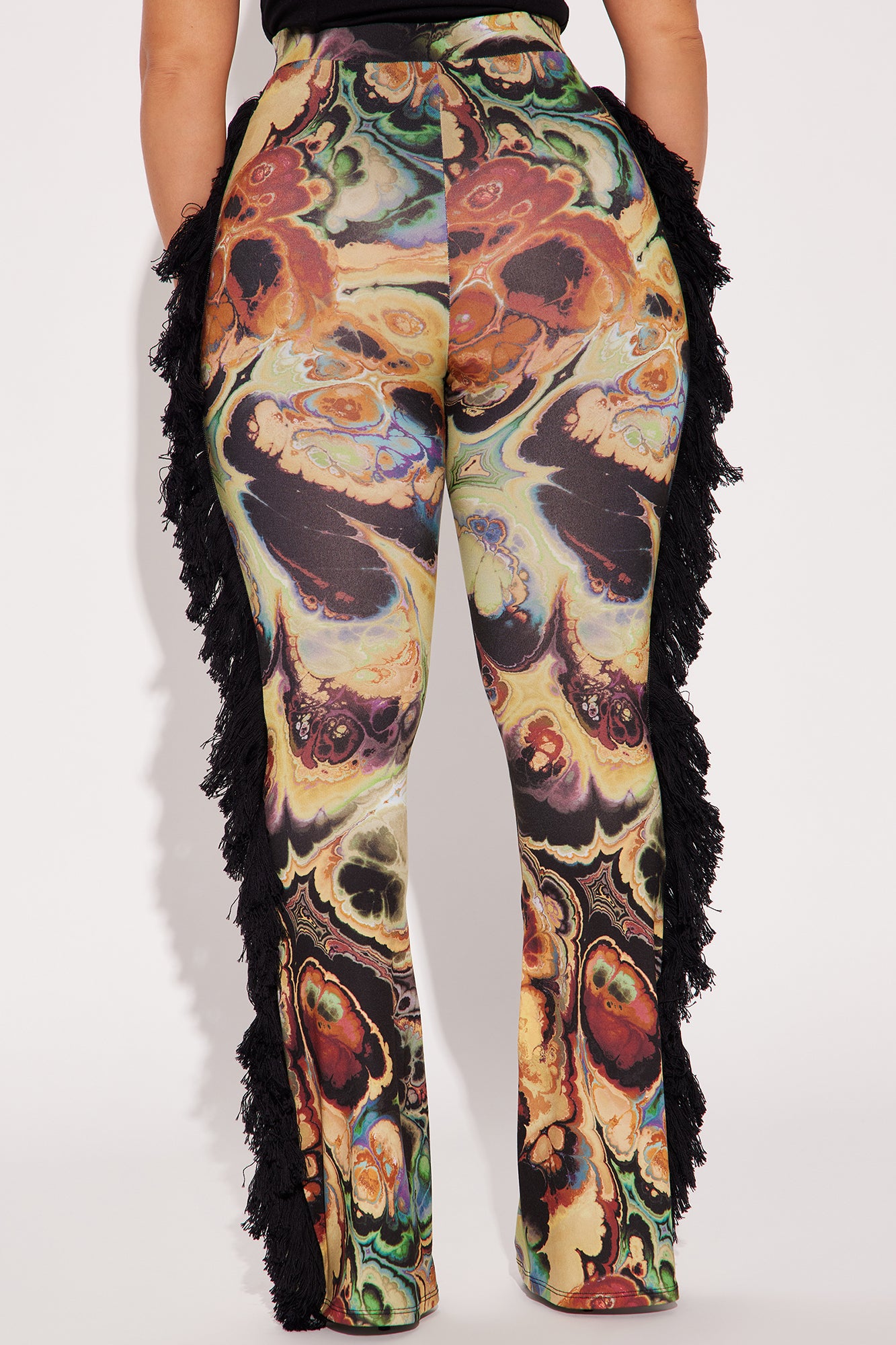 All At Once Fringe Flare Pant - Yellow/combo - Image 4