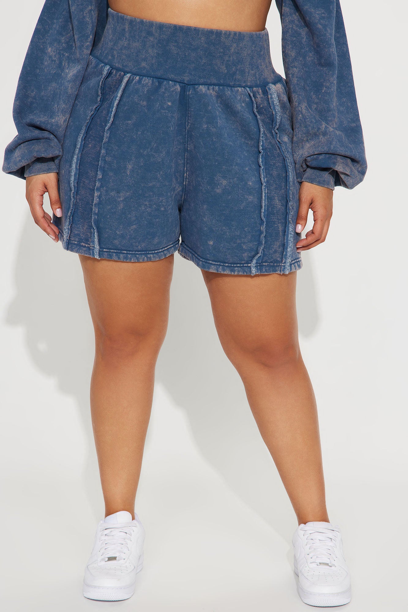 Kamaya Washed Fleece Short - Slate Blue - Image 6