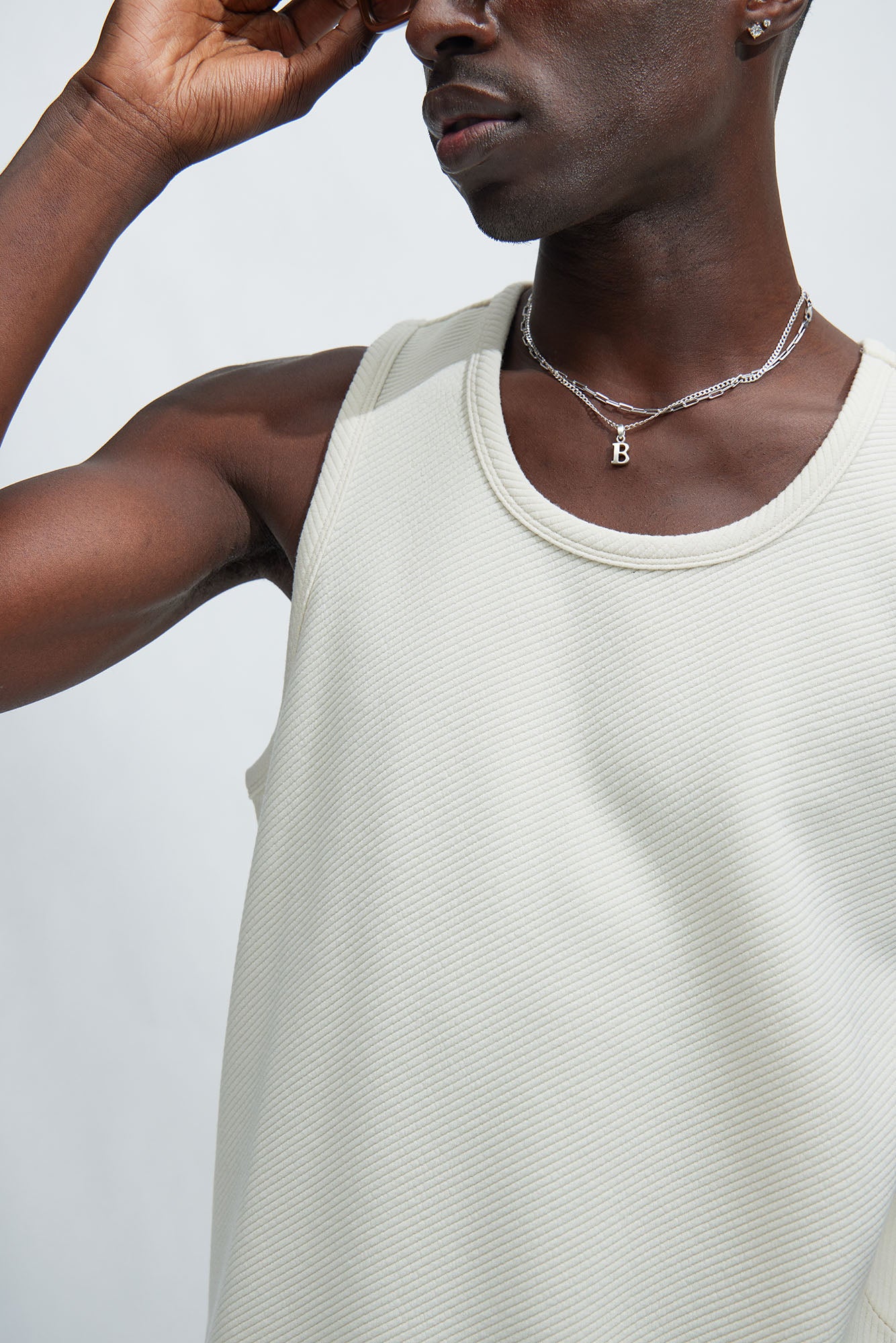 Kina Textured Tank - Off White - Image 3