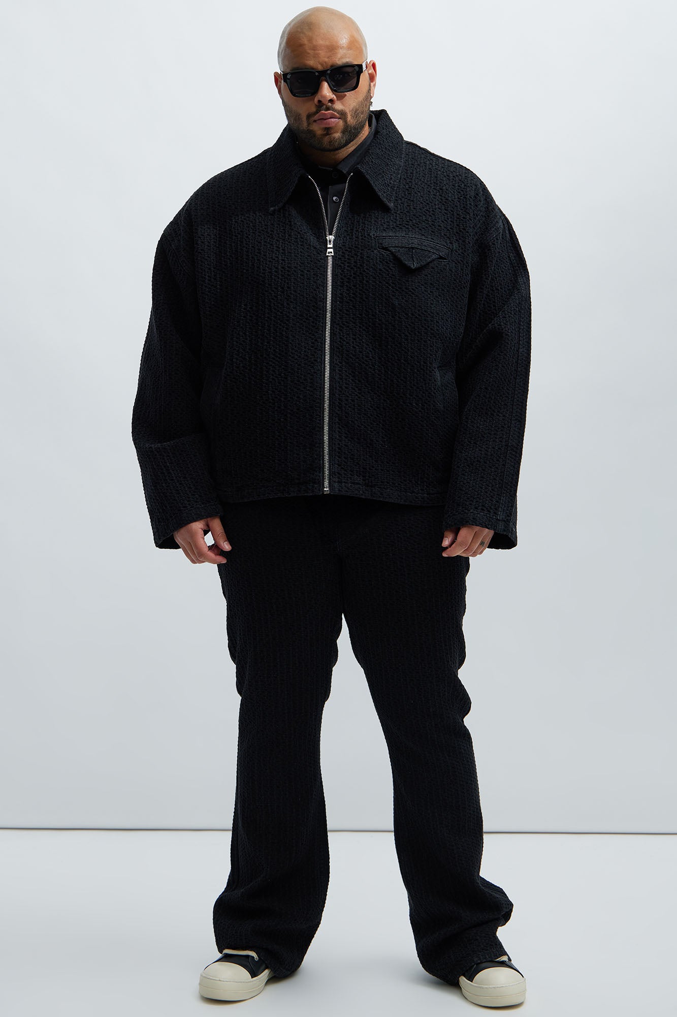 Warsaw Cropped Denim Work Trucker - Black - Image 6