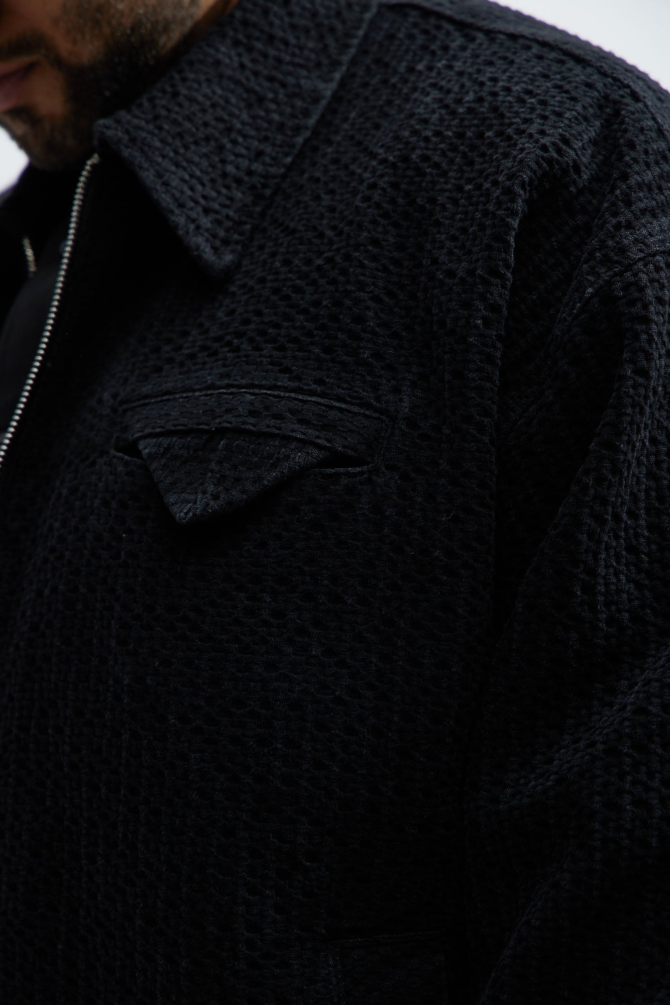 Warsaw Cropped Denim Work Trucker - Black - Image 7