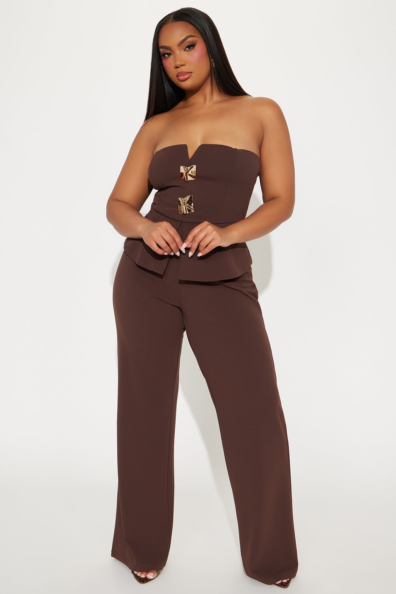 The Prestige Pant Set  - Brown - Image 5