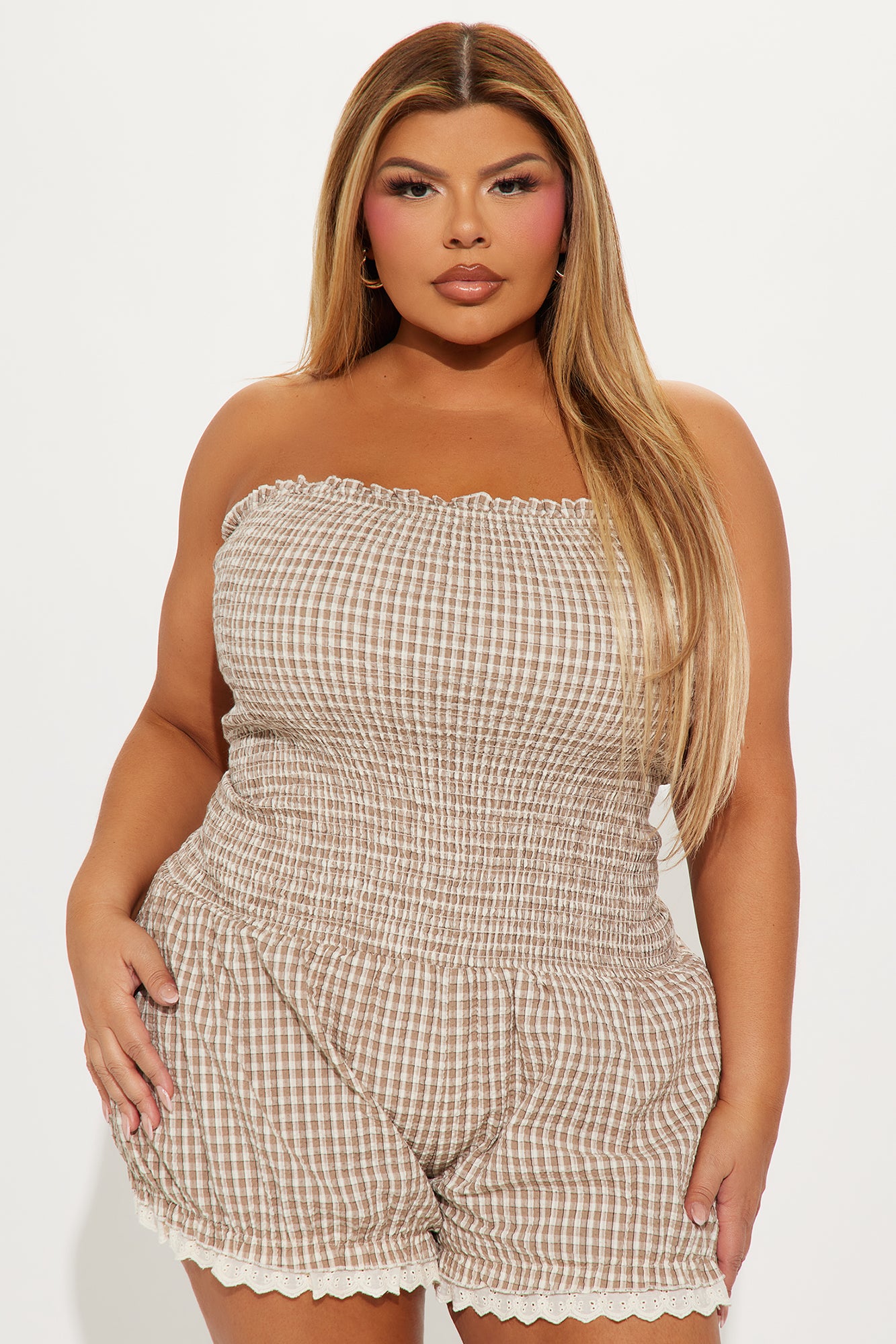 Picnic Date Romper - Taupe/combo - Image 5
