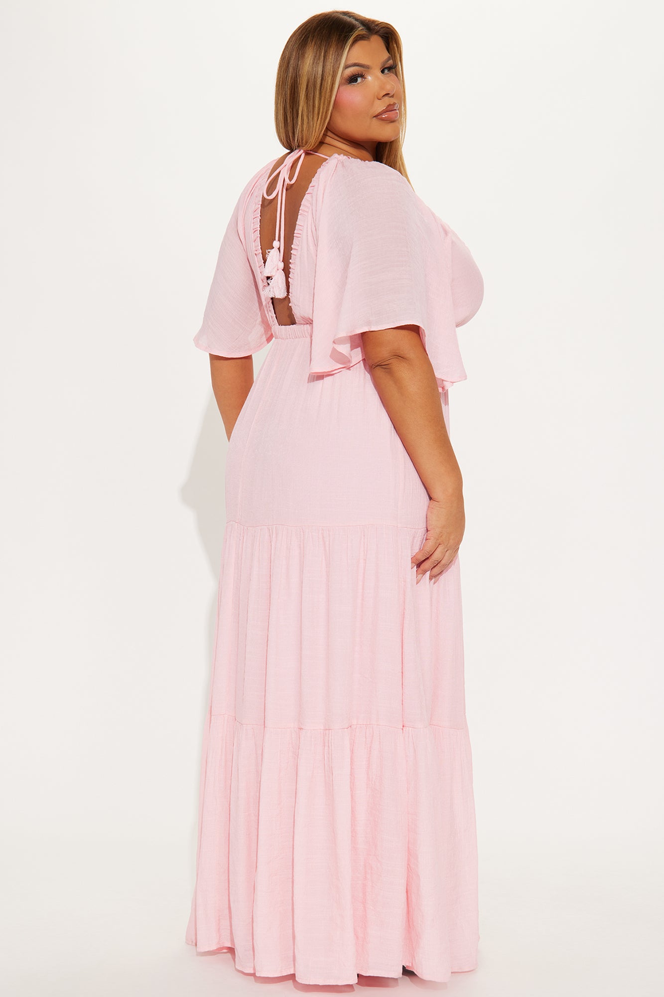 Elena Ruffle Maxi Dress - Blush - Image 6