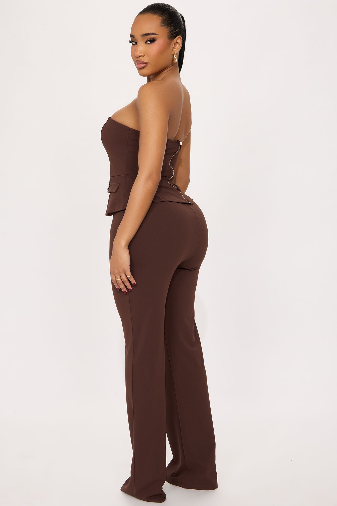 The Prestige Pant Set  - Brown - Image 4