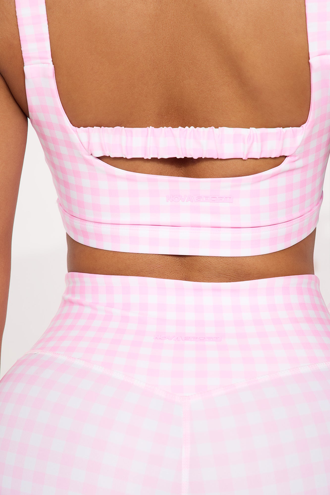 Swing Society Gingham Elevate Active Set - Blush - Image 3