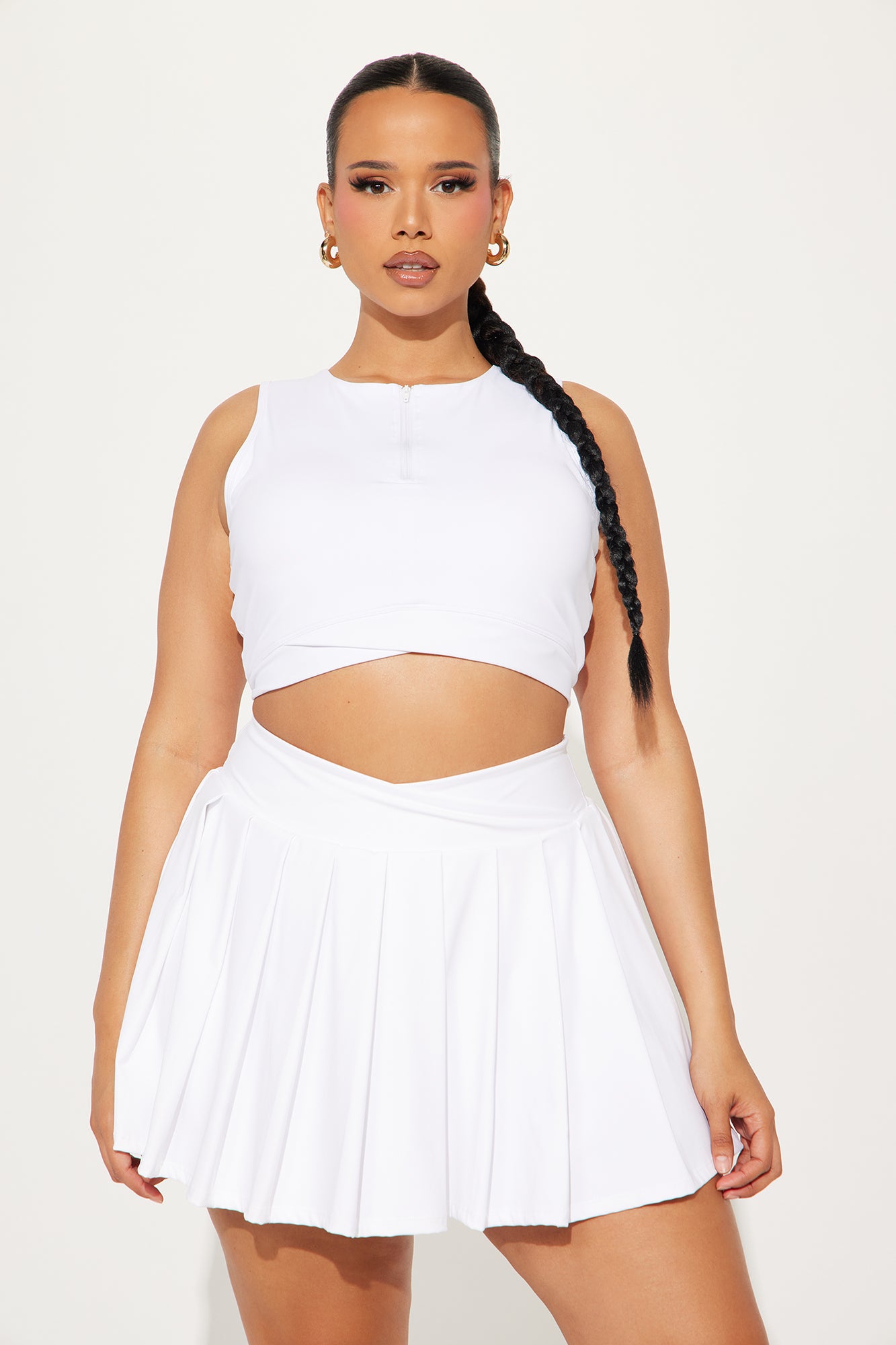 Courtside Cool Quarter Zip Active Top - White - Image 5