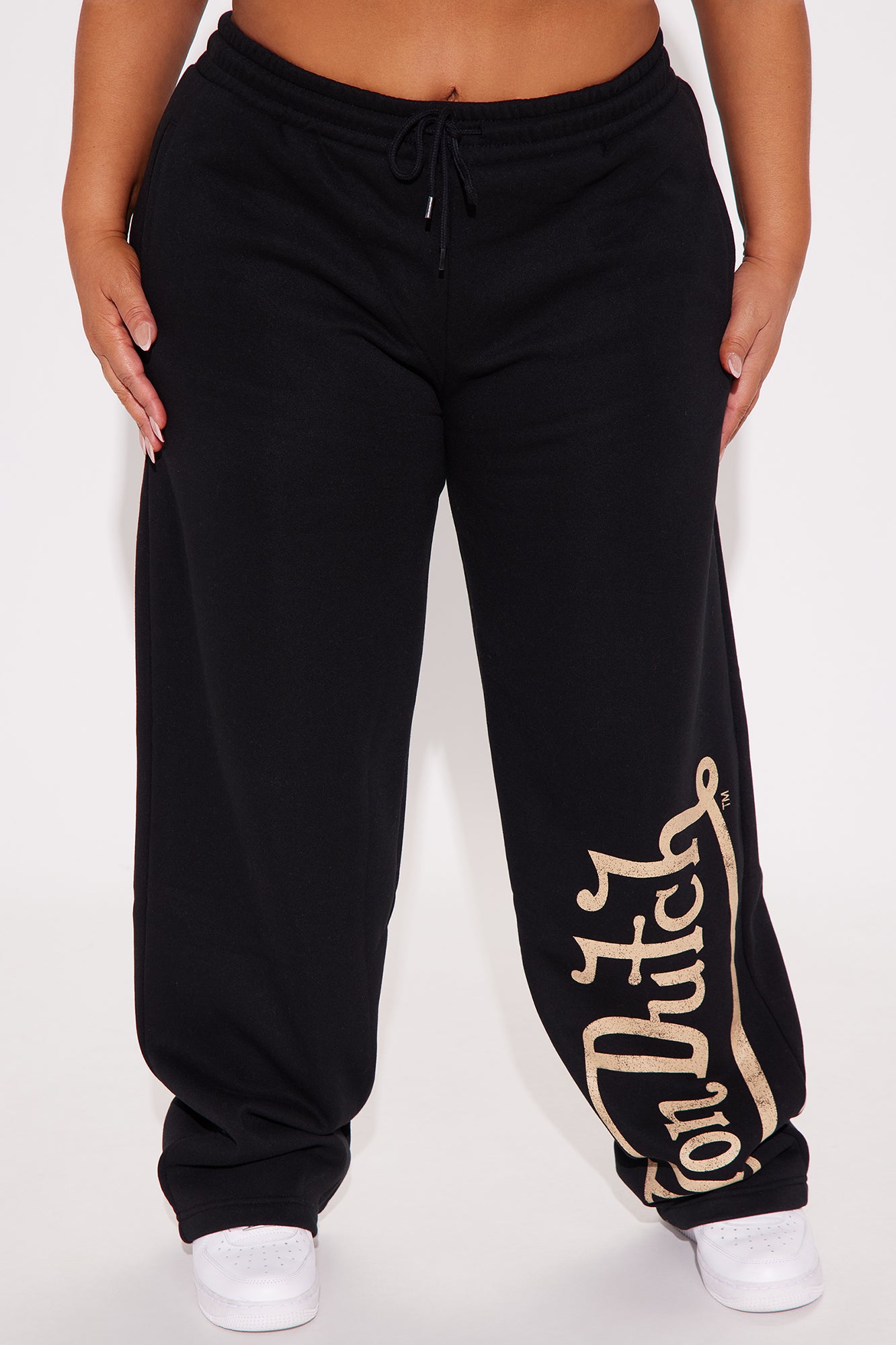 Von Dutch Vintage Wide Leg Pant - Black - Image 5