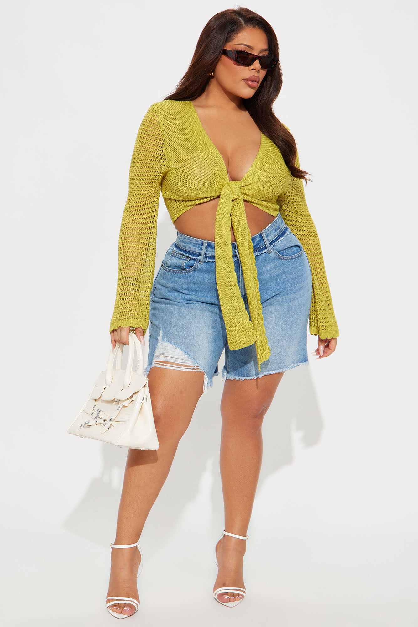 Sunny Paradise Crochet Top - Lime - Image 5